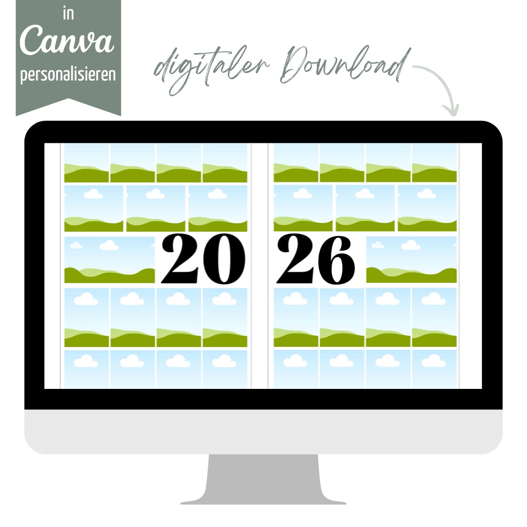 Visionboard Template I Digitale Canva Vorlage