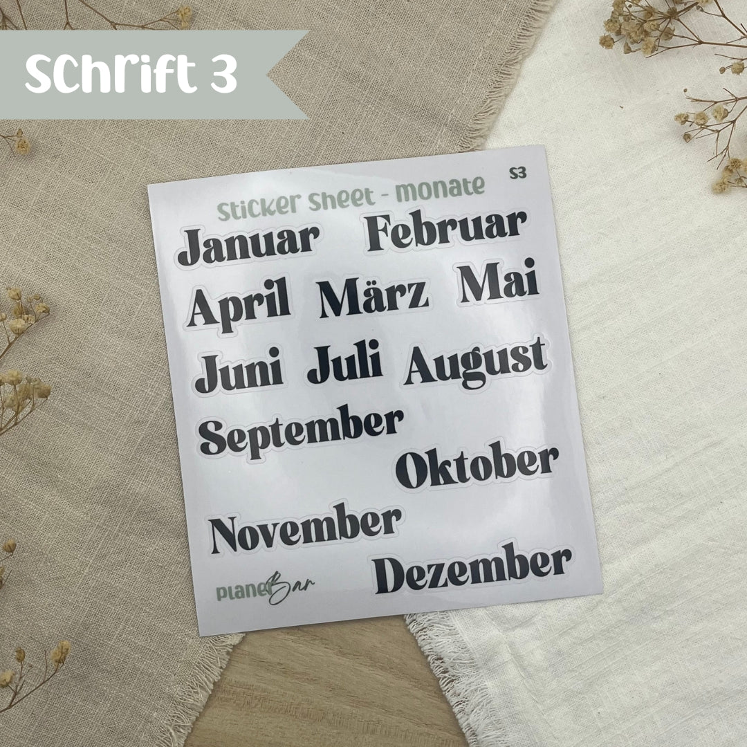 Sticker Sheet - 12 Monate