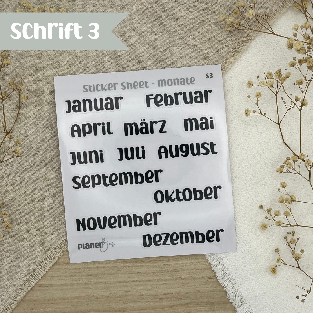 Sticker Sheet - 12 Monate