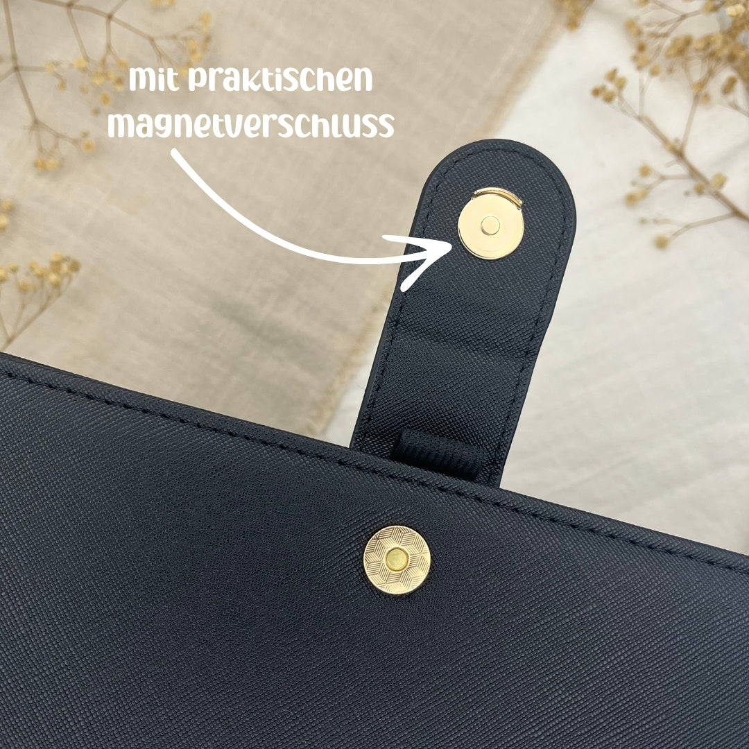 A5 Premium Binder - Saffiano Schwarz