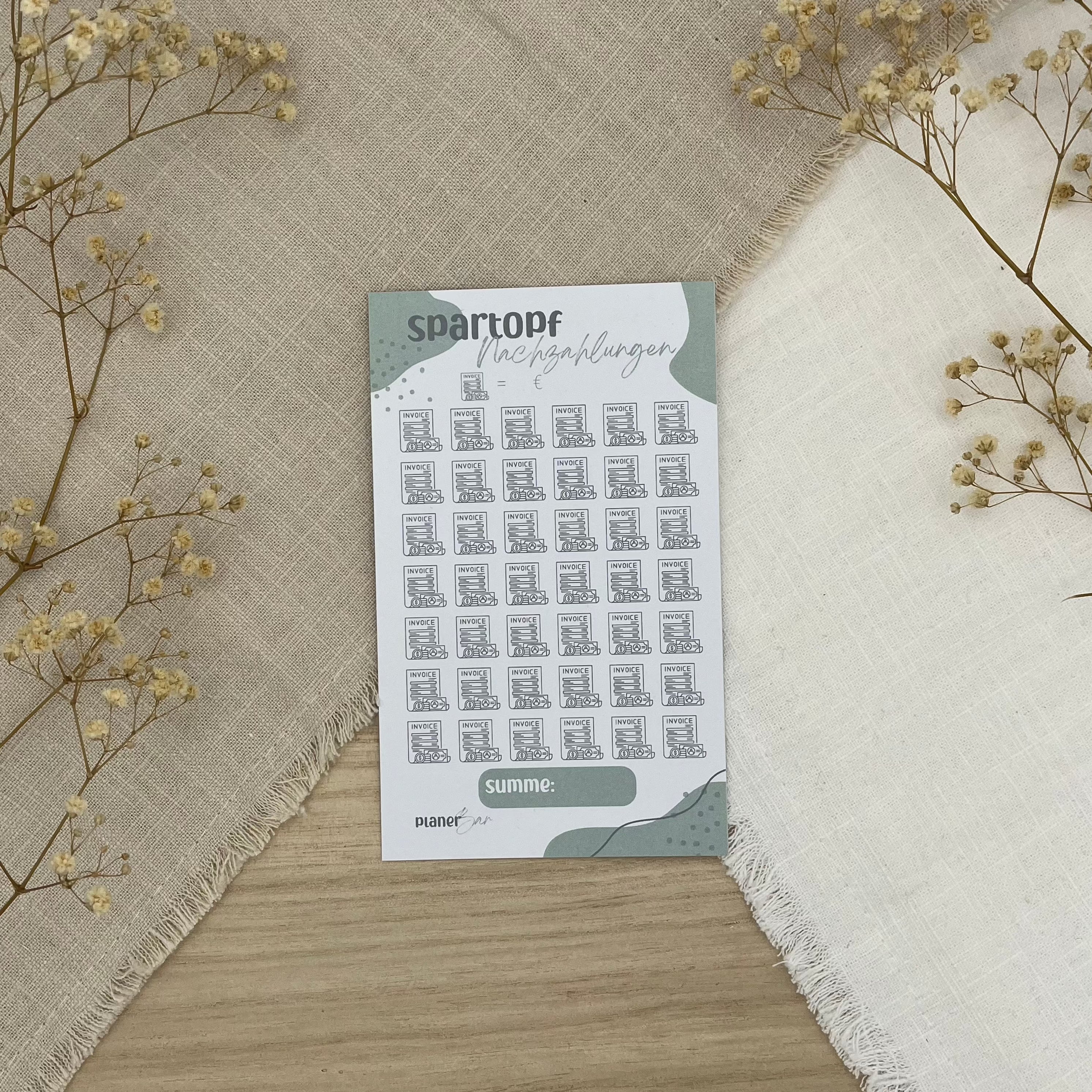 Nachzahlung Spartopf