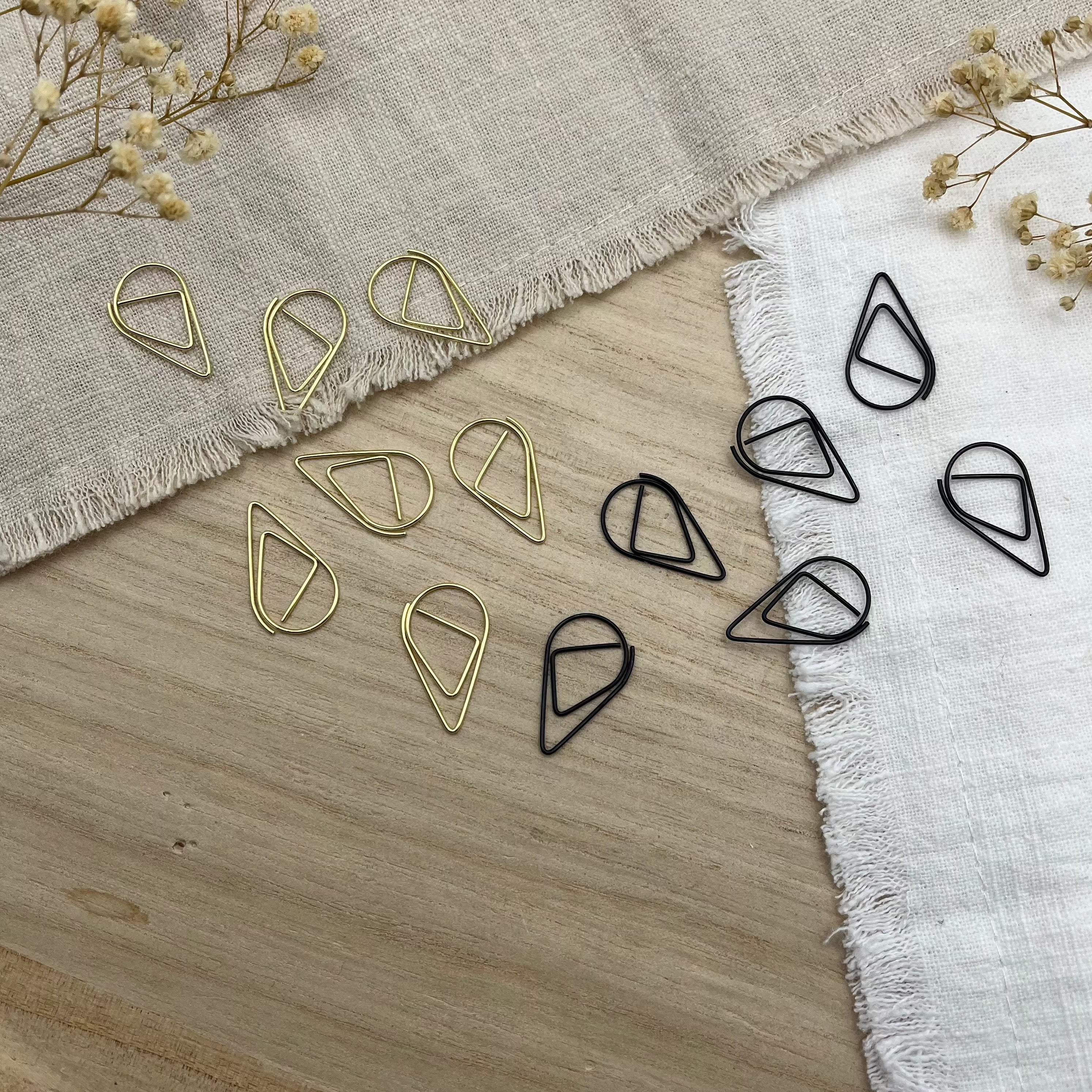 Paperclips in Tropfenform - 3er Set