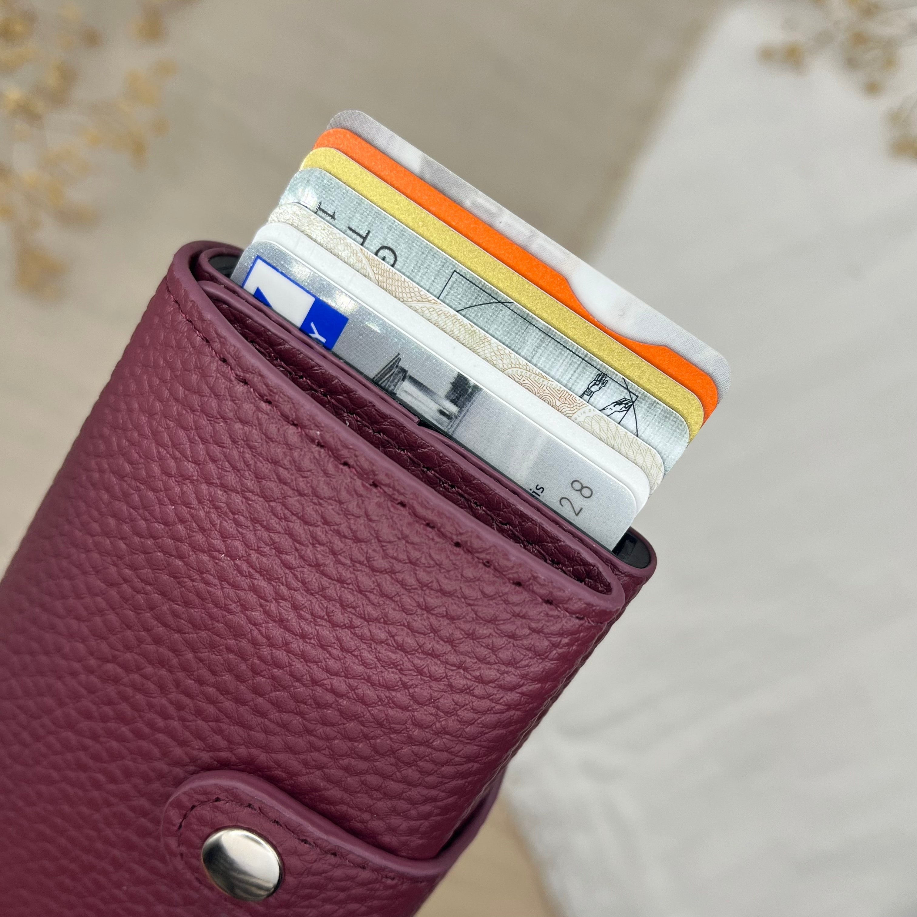 Kartenhalter - Weinrot