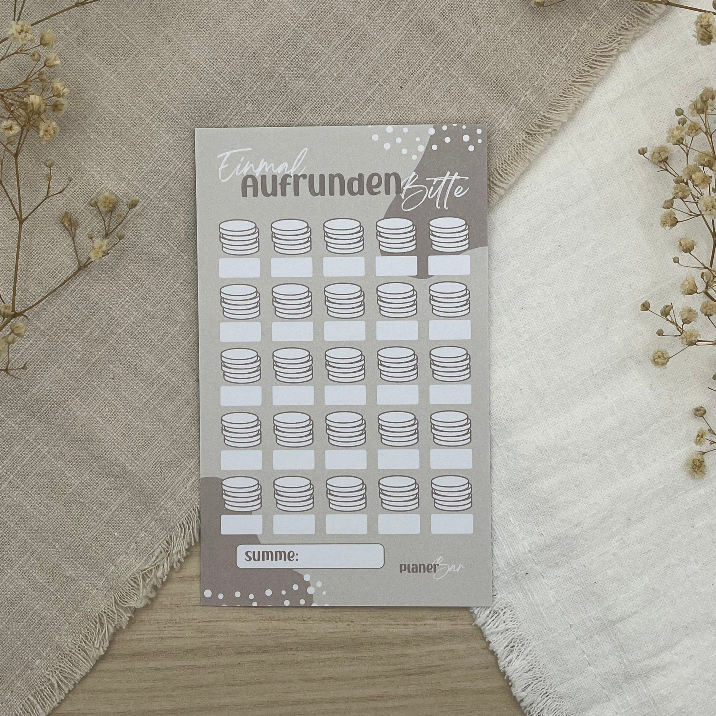 Einmal aufrunden bitte