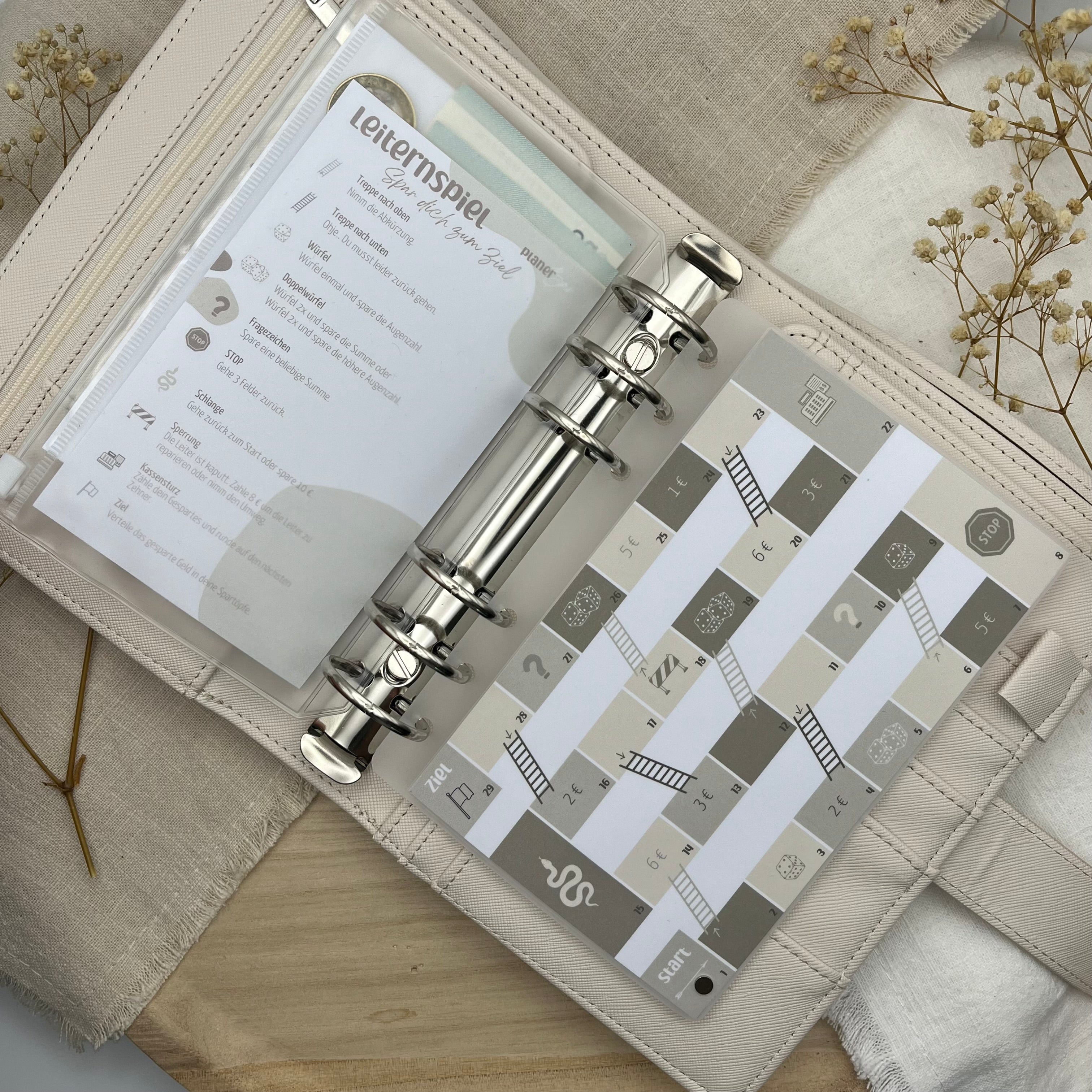 Leiternsparspiel mit Magnet und Anleitung