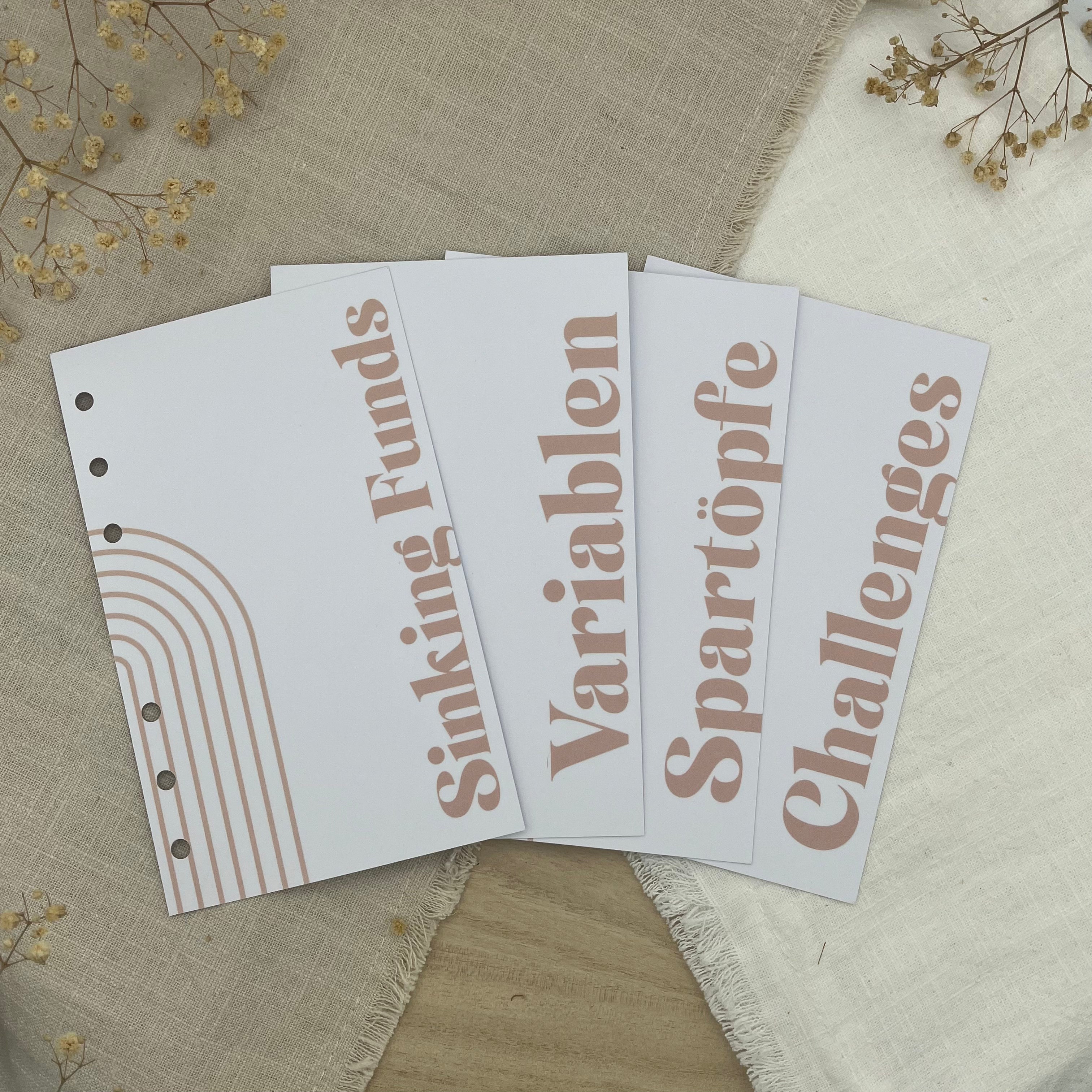 A6 Deckblätter "Budgetieren" - Rosa Limited Edition