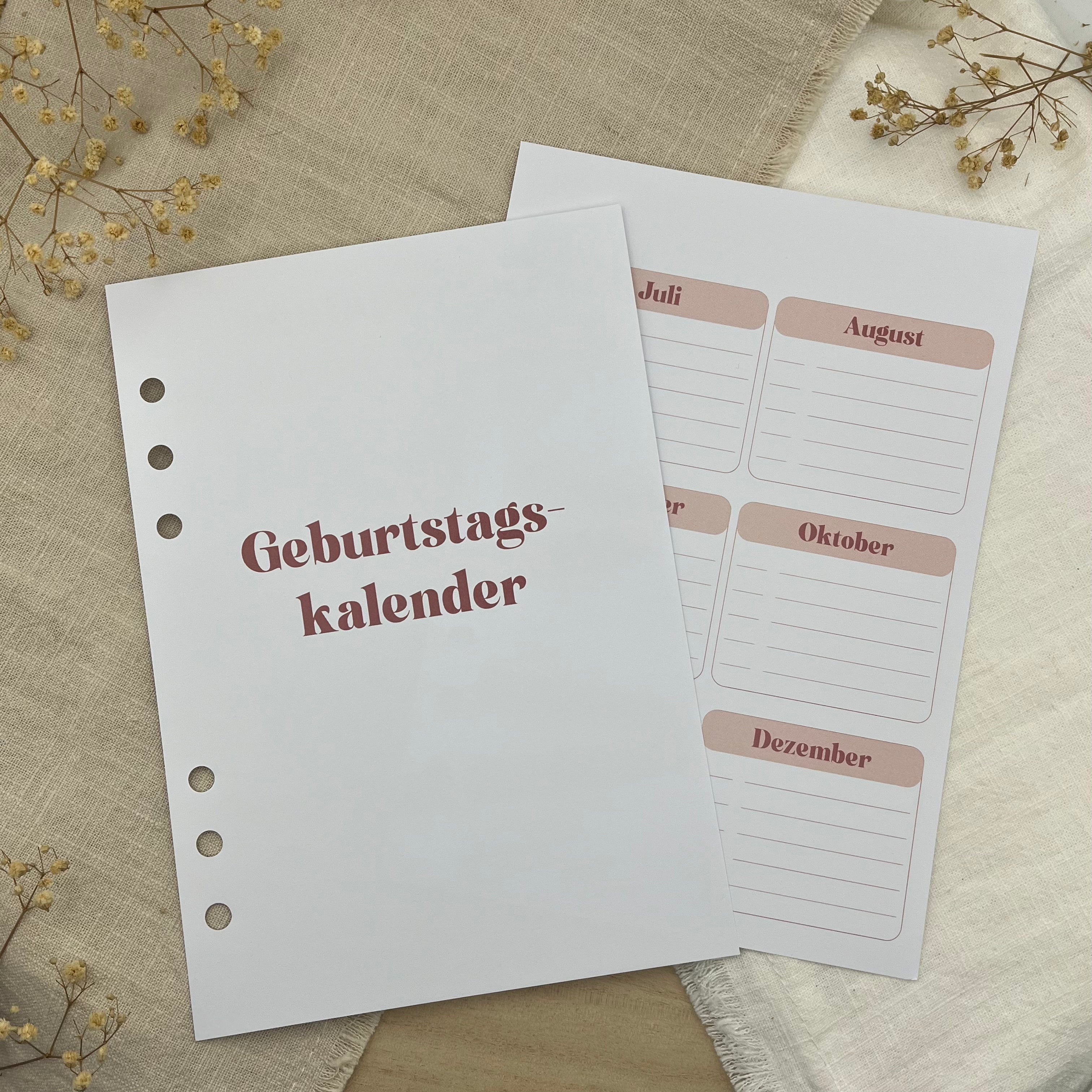 Geburtstagskalender - Rosa Limited Edition