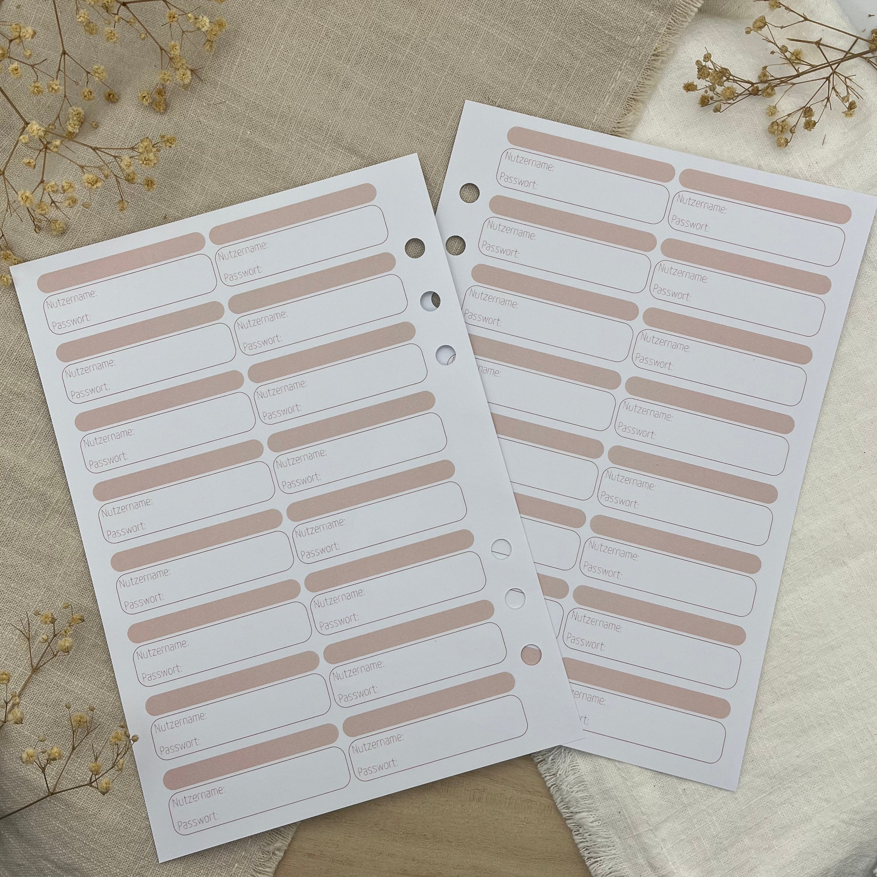 Passwortliste - Rosa Limited Edition