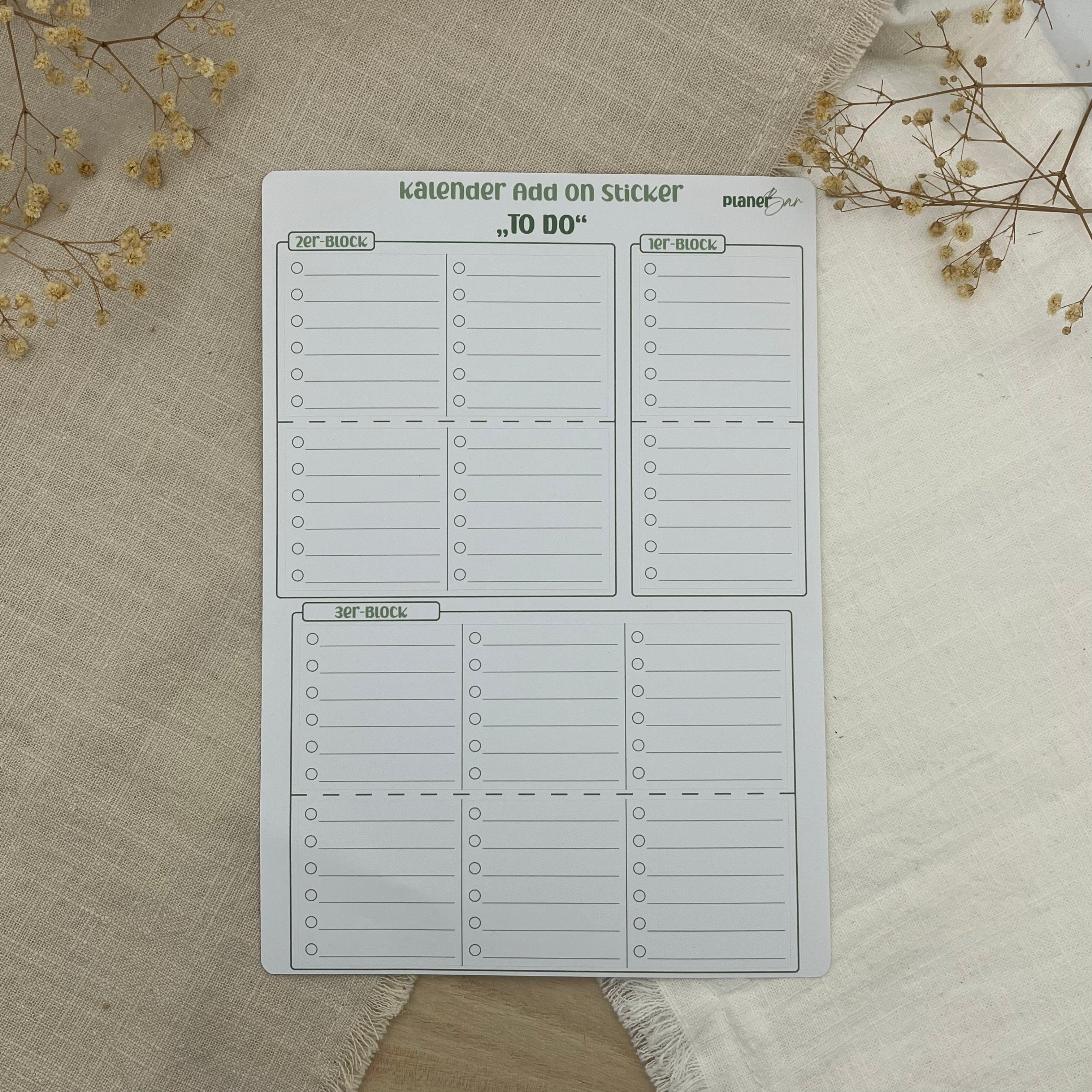 Kalender Add On Sticker - To Do
