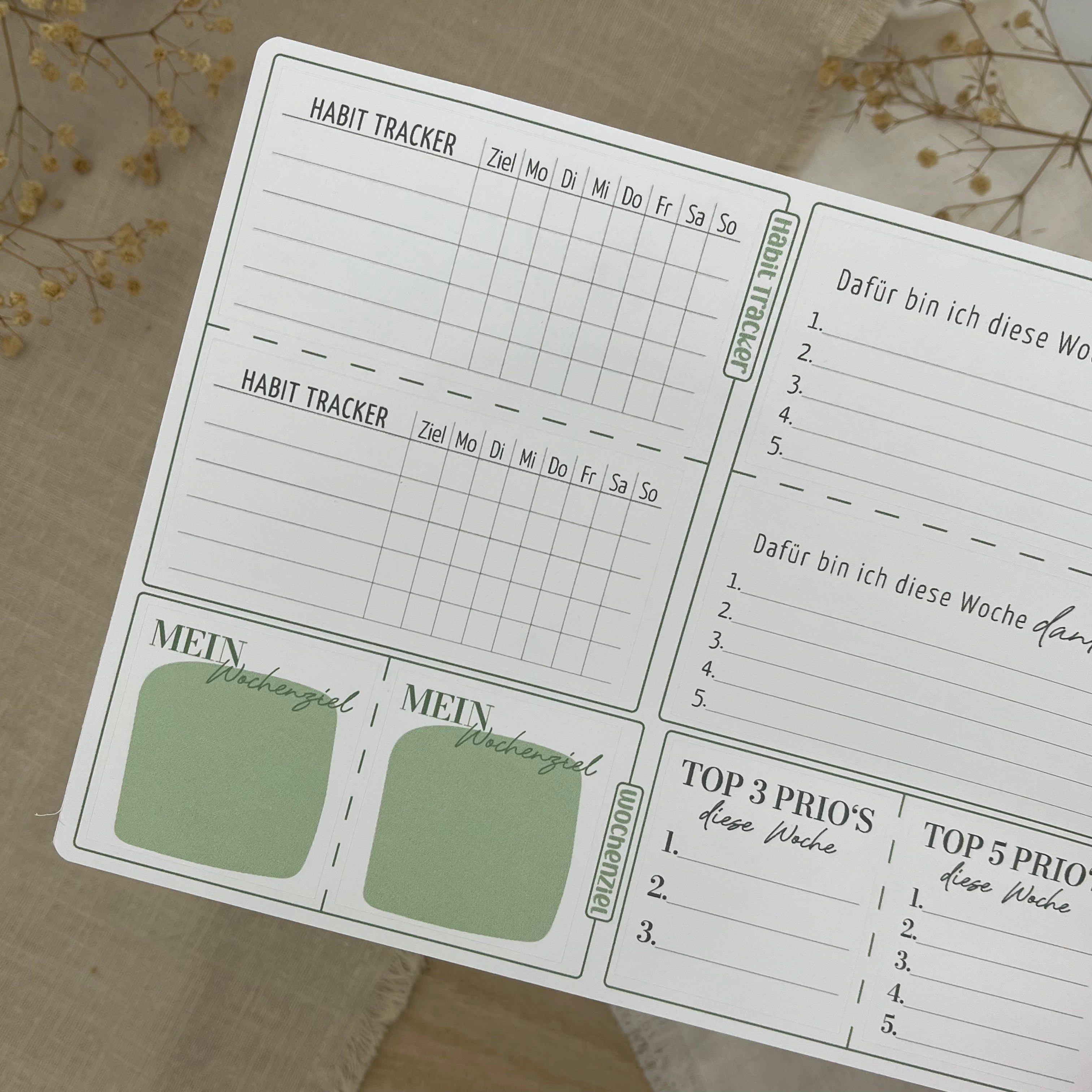 Kalender Add On Sticker - Mindset & Planung