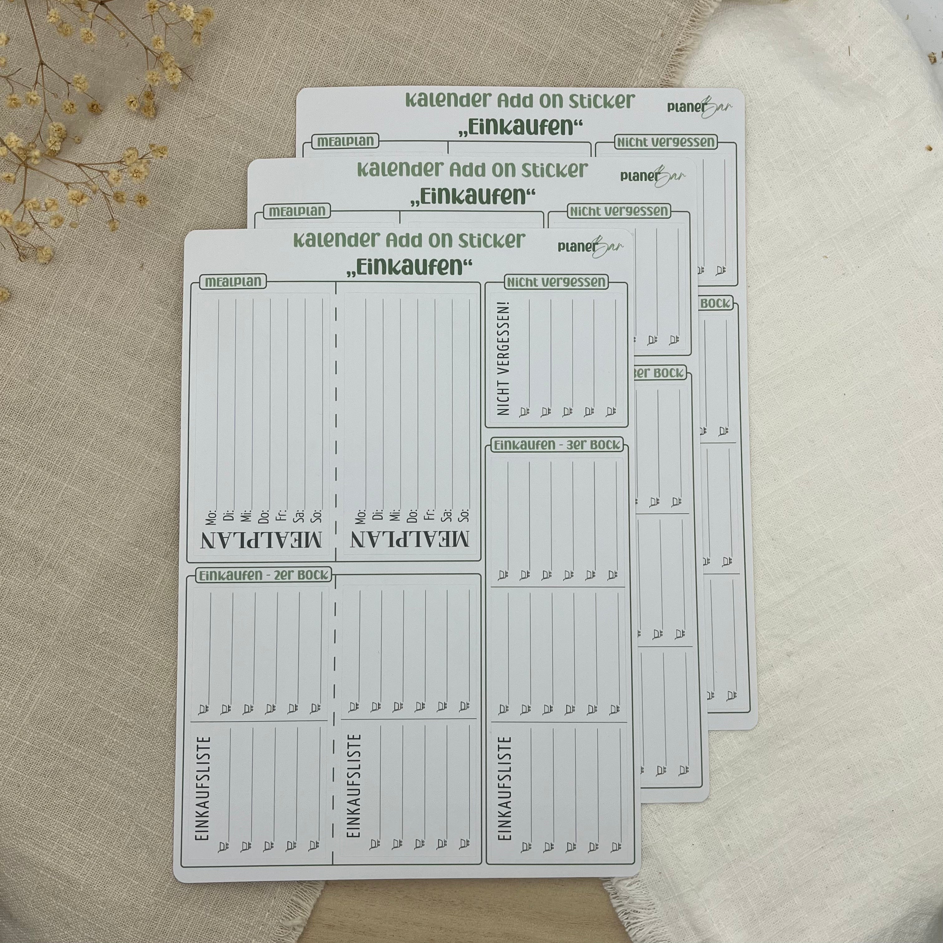Kalender Add On Sticker - Einkaufen