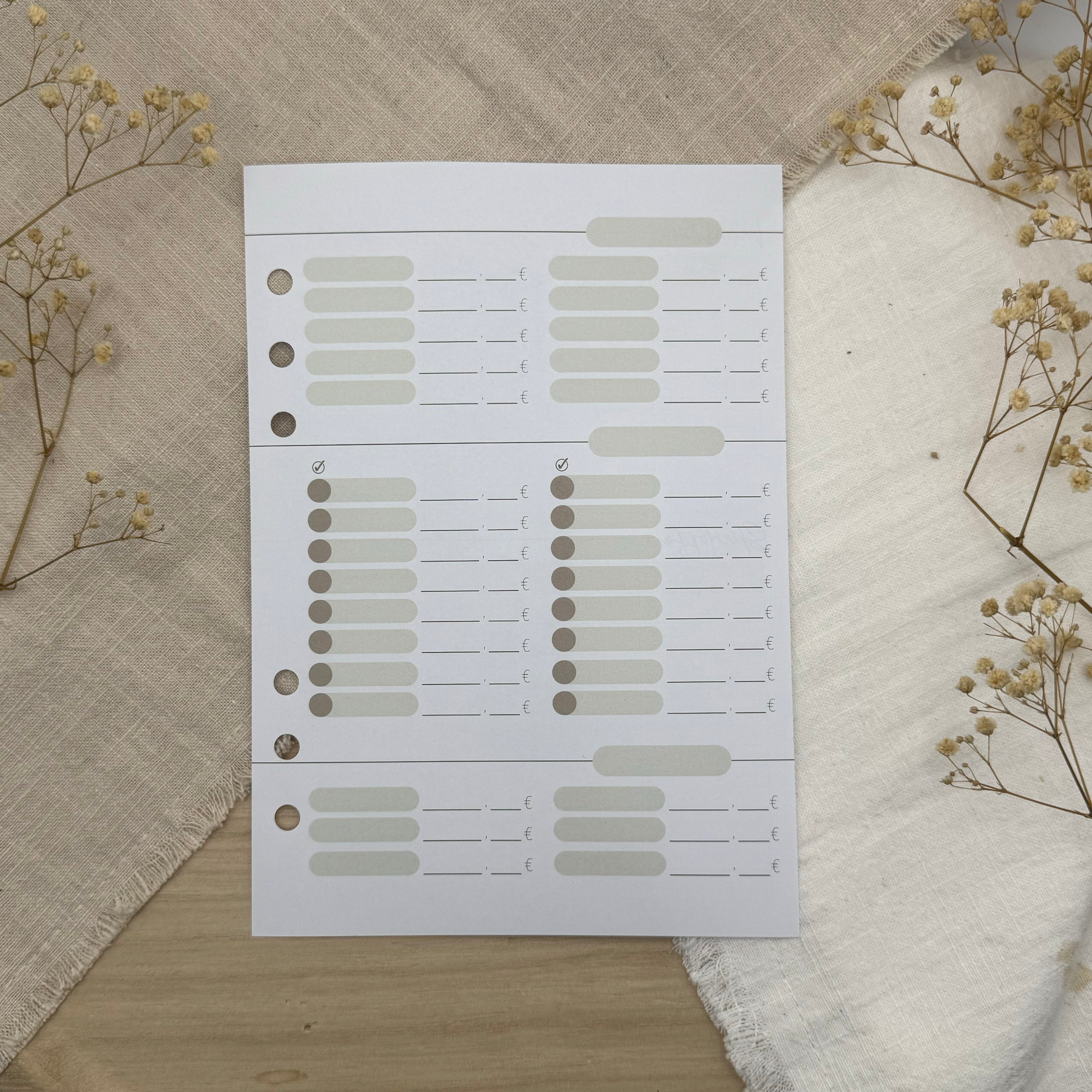 Zusatzeinlagen für den Budgetplaner