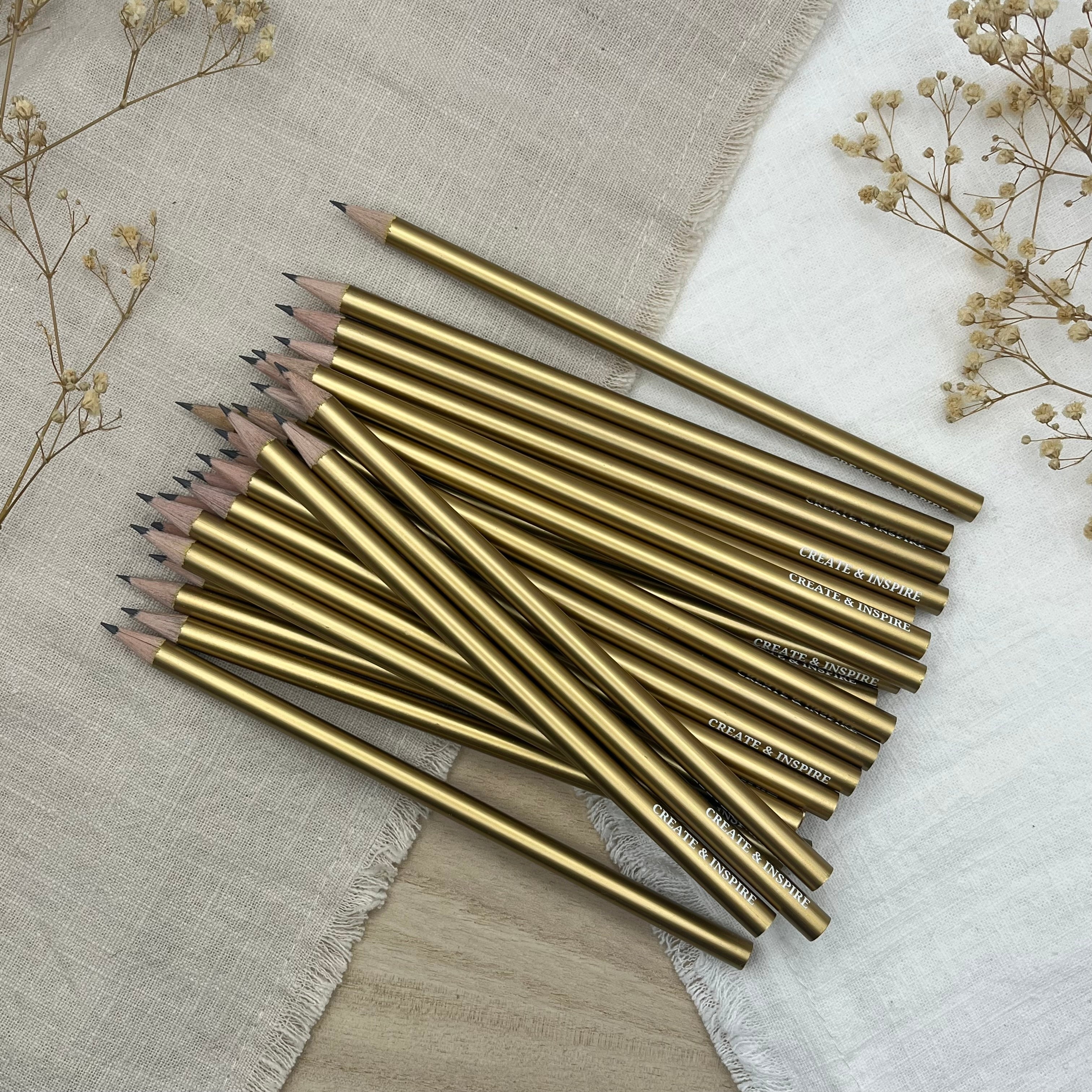Bleistift mit Aufdruck "Create & Inspire"