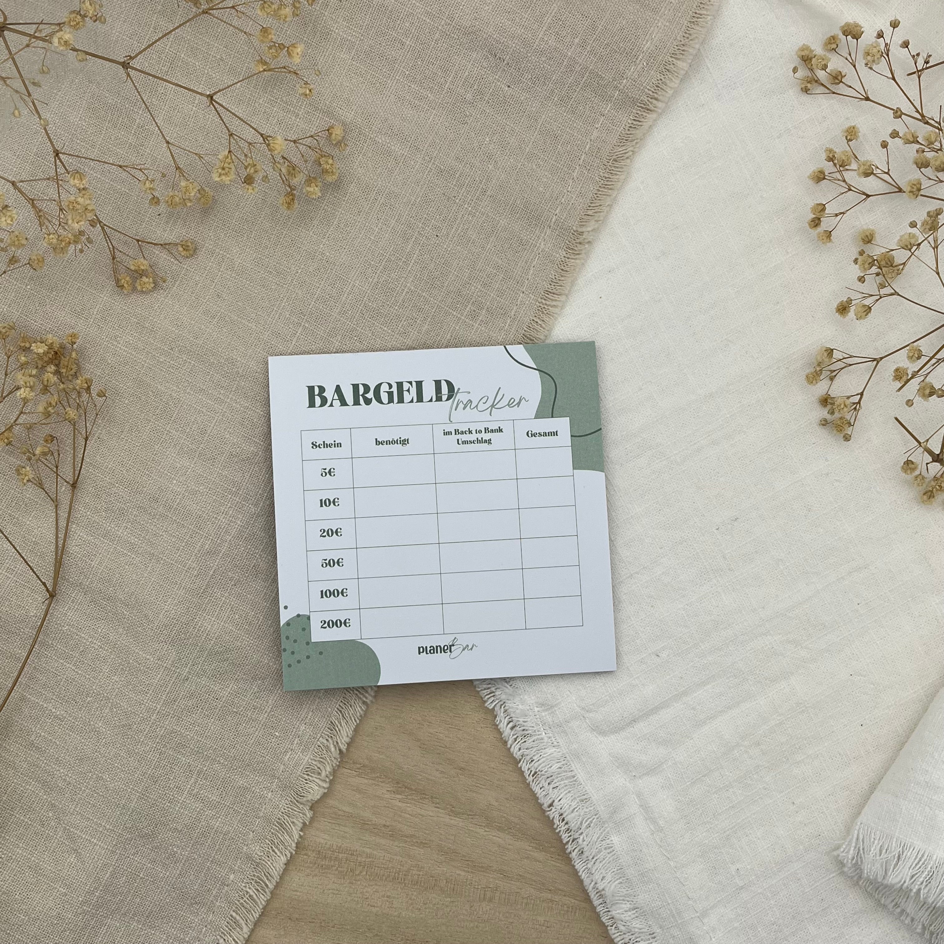 Bargeld Tracker - Block