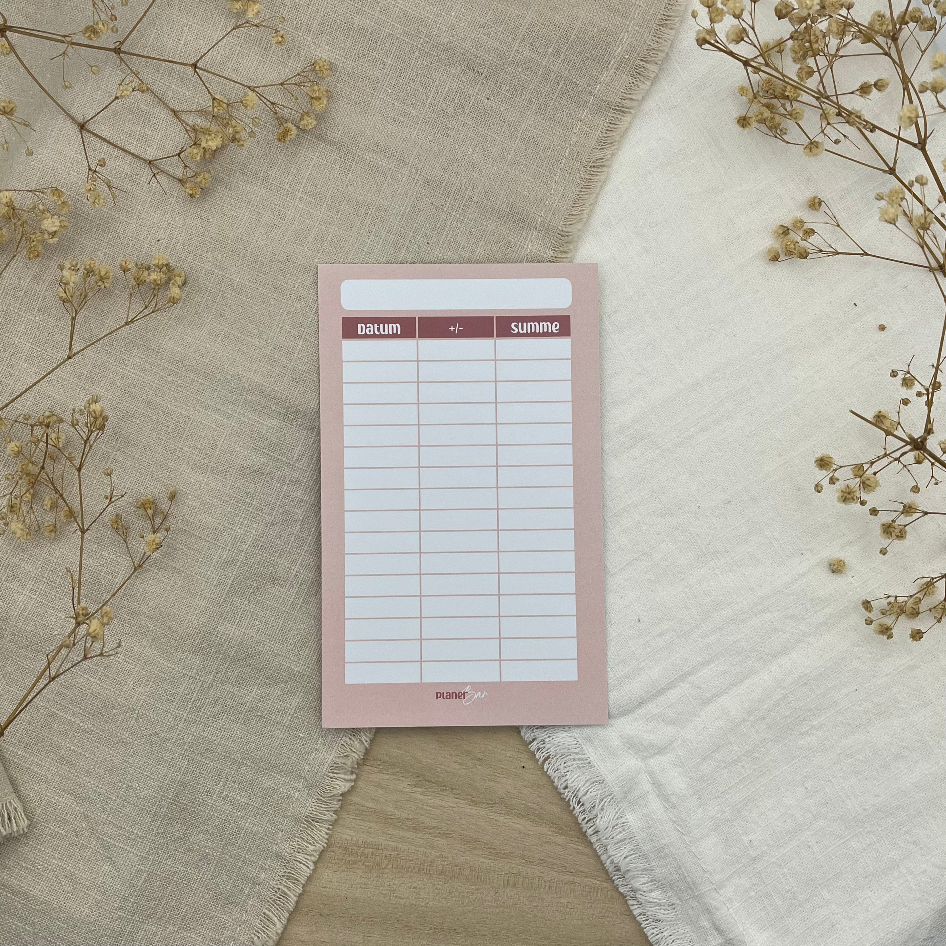 Budget Sheet - Rosa Limited Edition