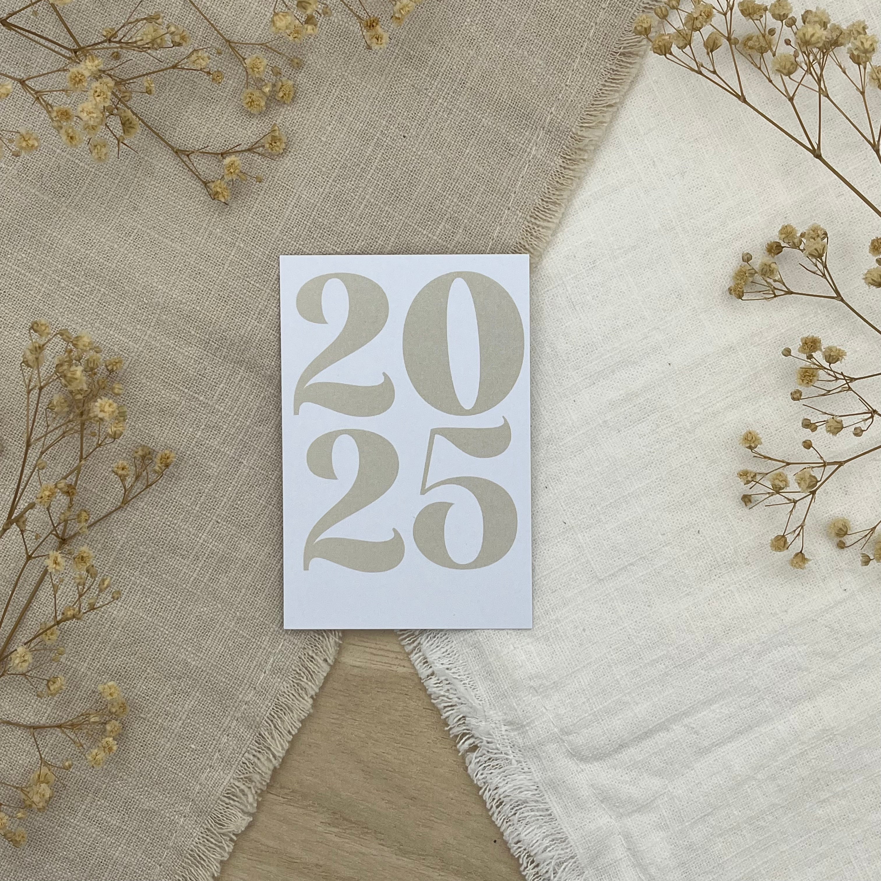 Einlegekarten "2025" - kleines Fach (A5 Folie)