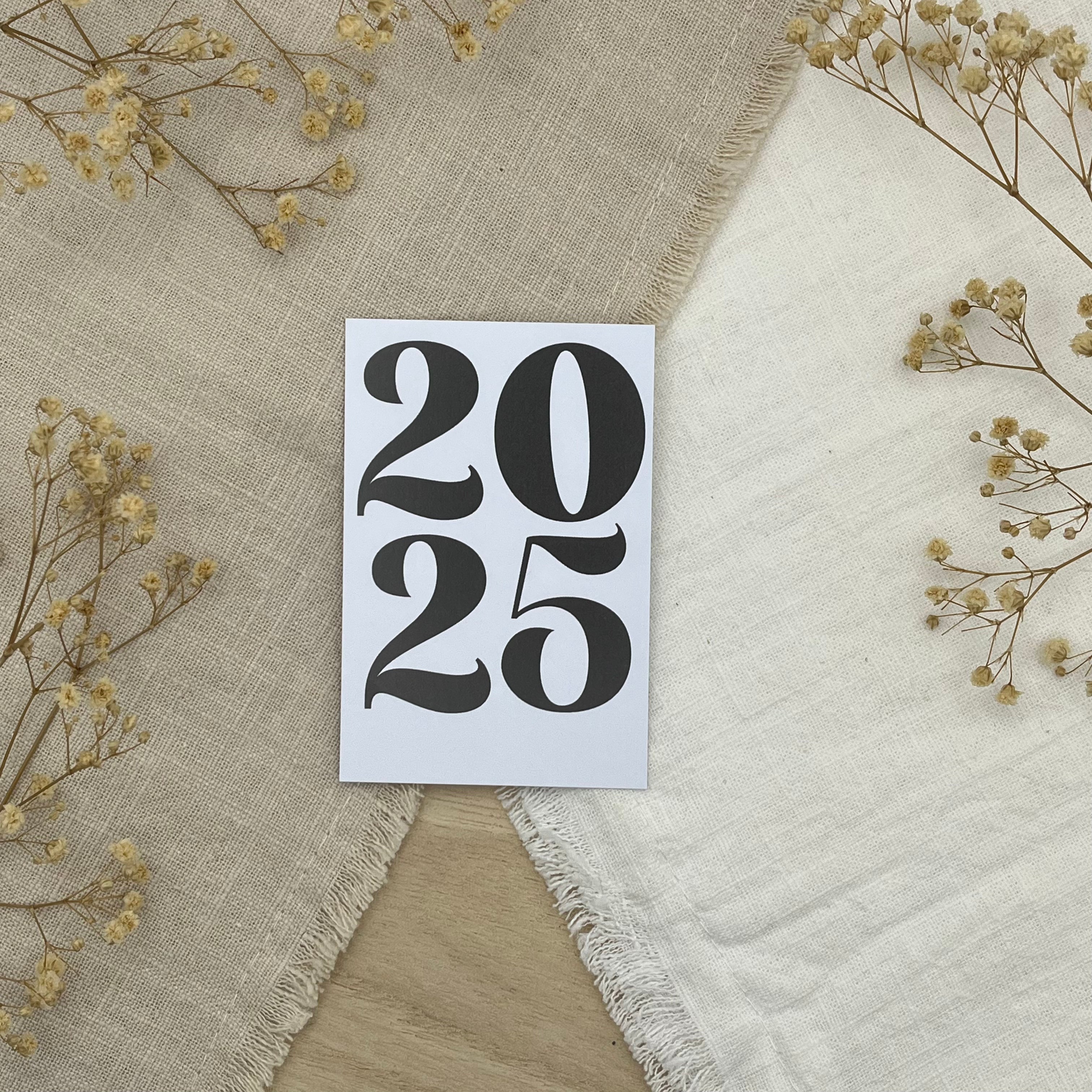 Einlegekarten "2025" - kleines Fach (A5 Folie)