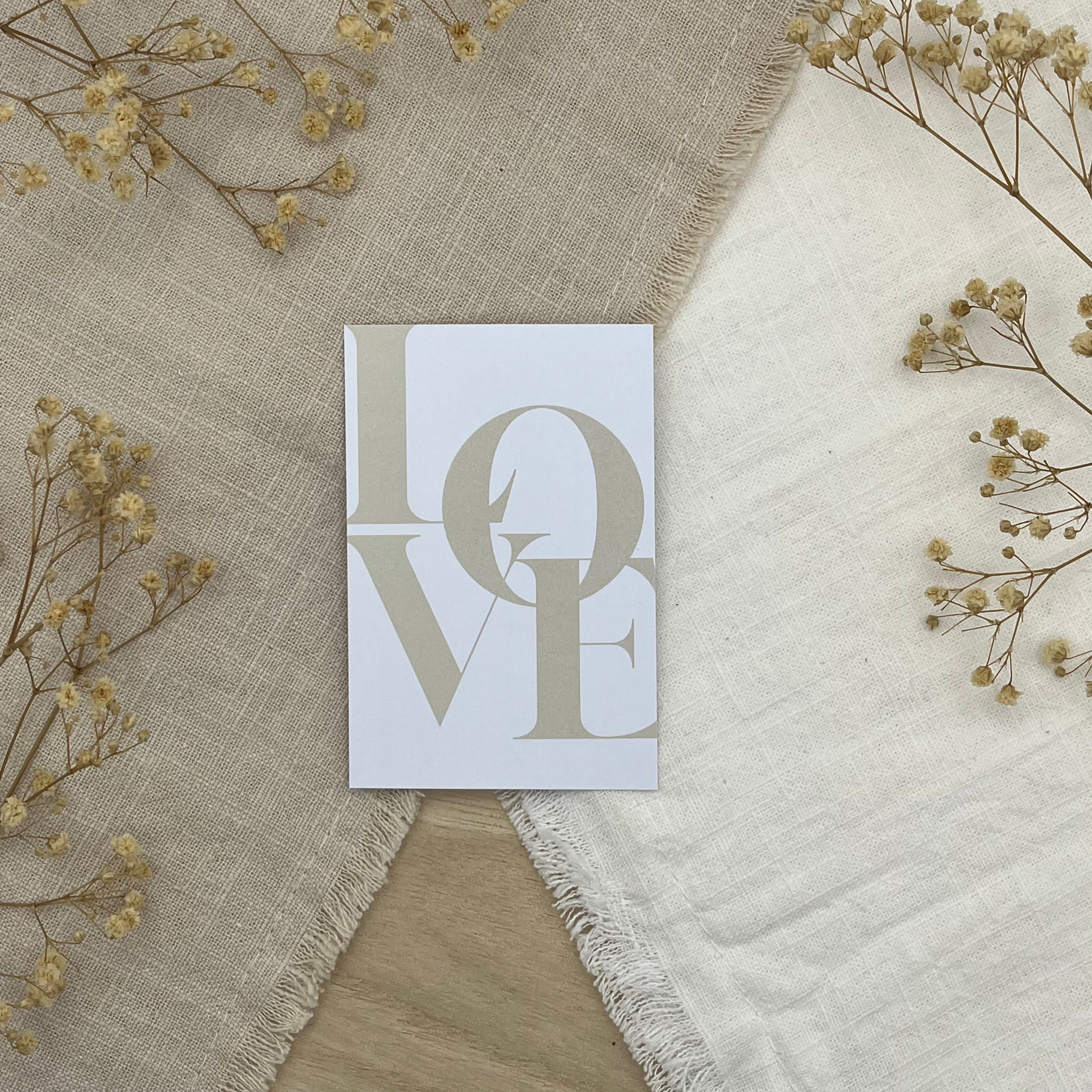 Einlegekarten "LOVE" - kleines Fach (A5 Folie)