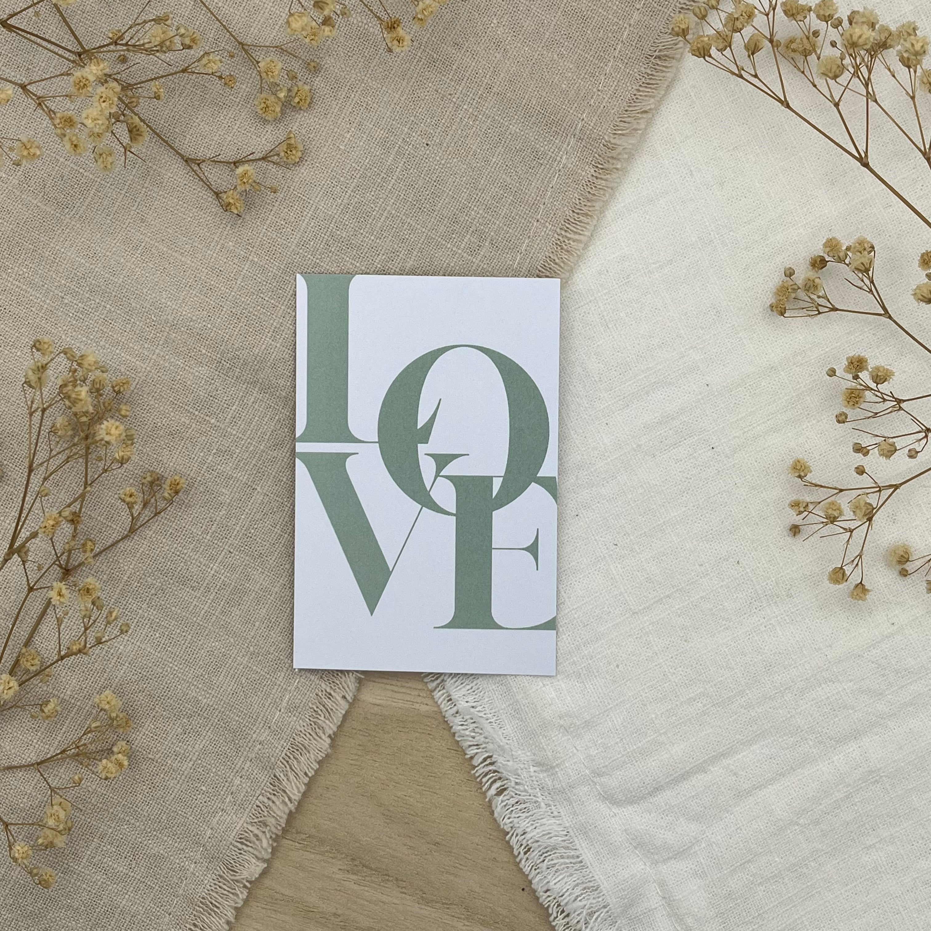 Einlegekarten "LOVE" - kleines Fach (A5 Folie)