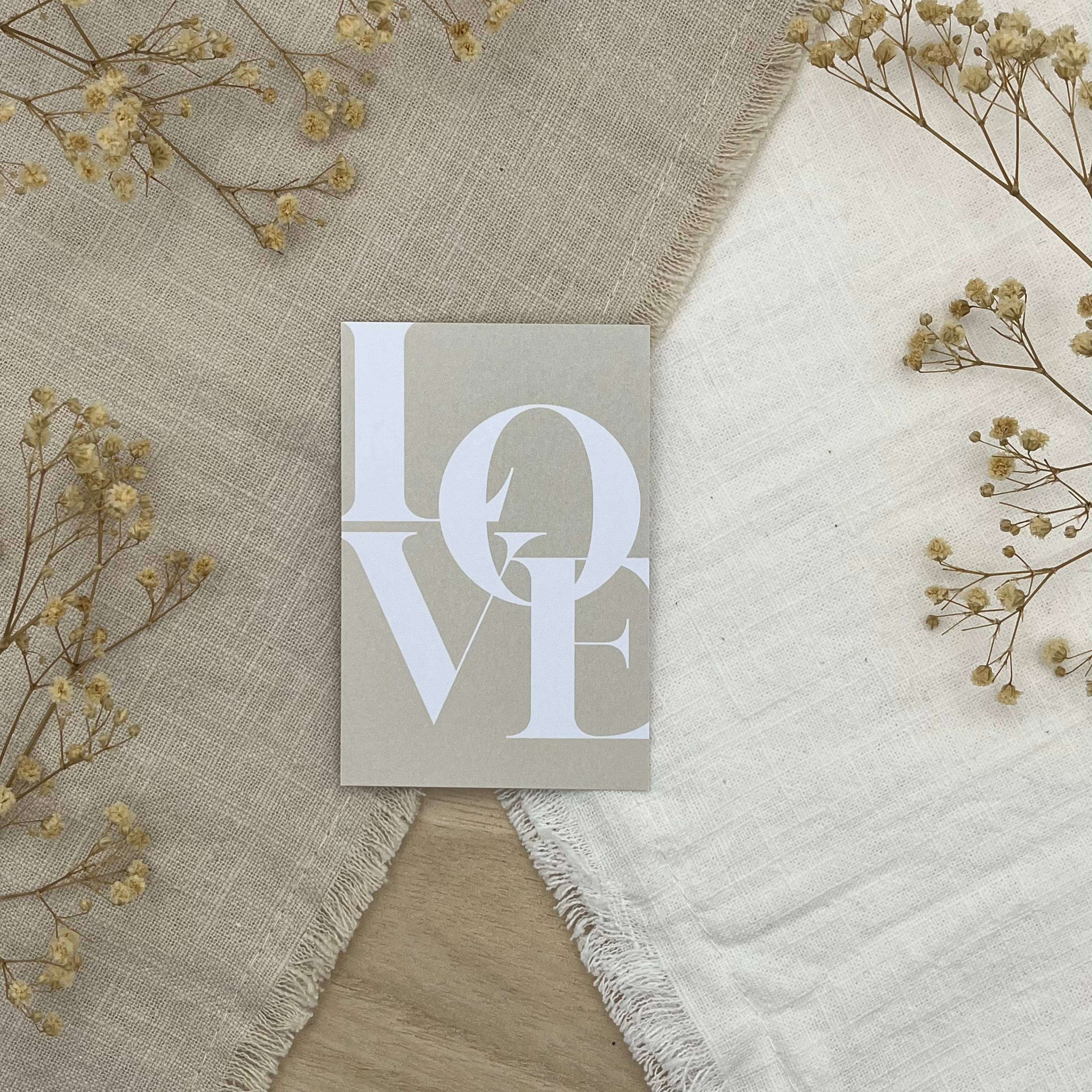 Einlegekarten "LOVE" - kleines Fach (A5 Folie)