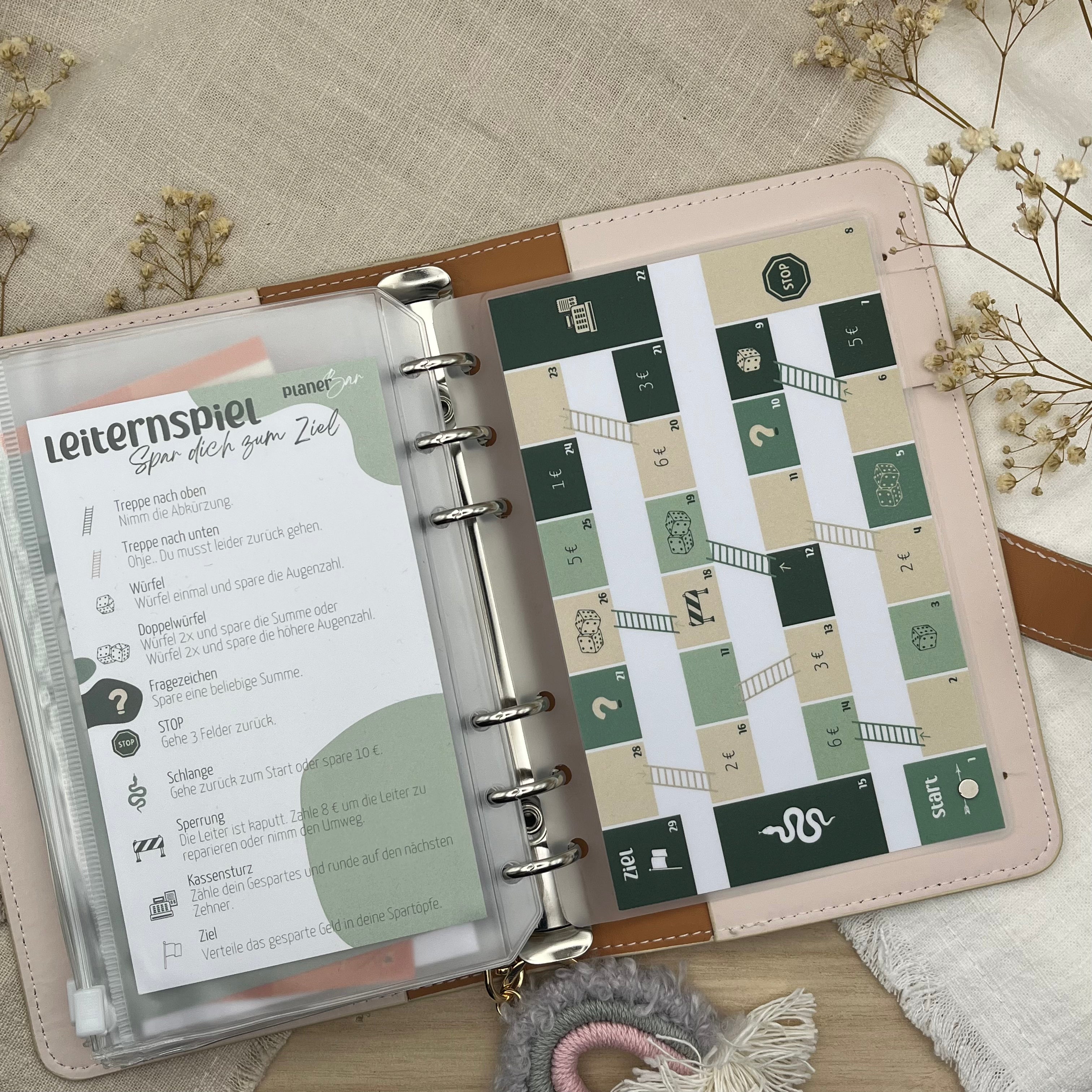 Leiternsparspiel mit Magnet und Anleitung