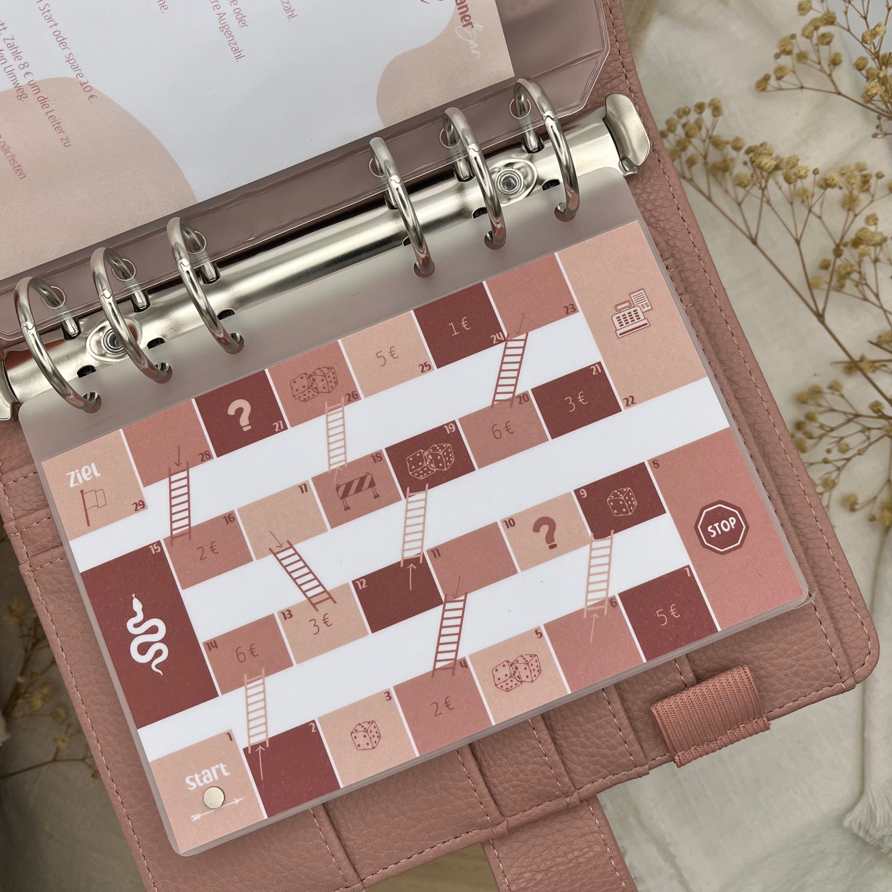 Leiternsparspiel mit Magnet und Anleitung - Rosa Limited Edition