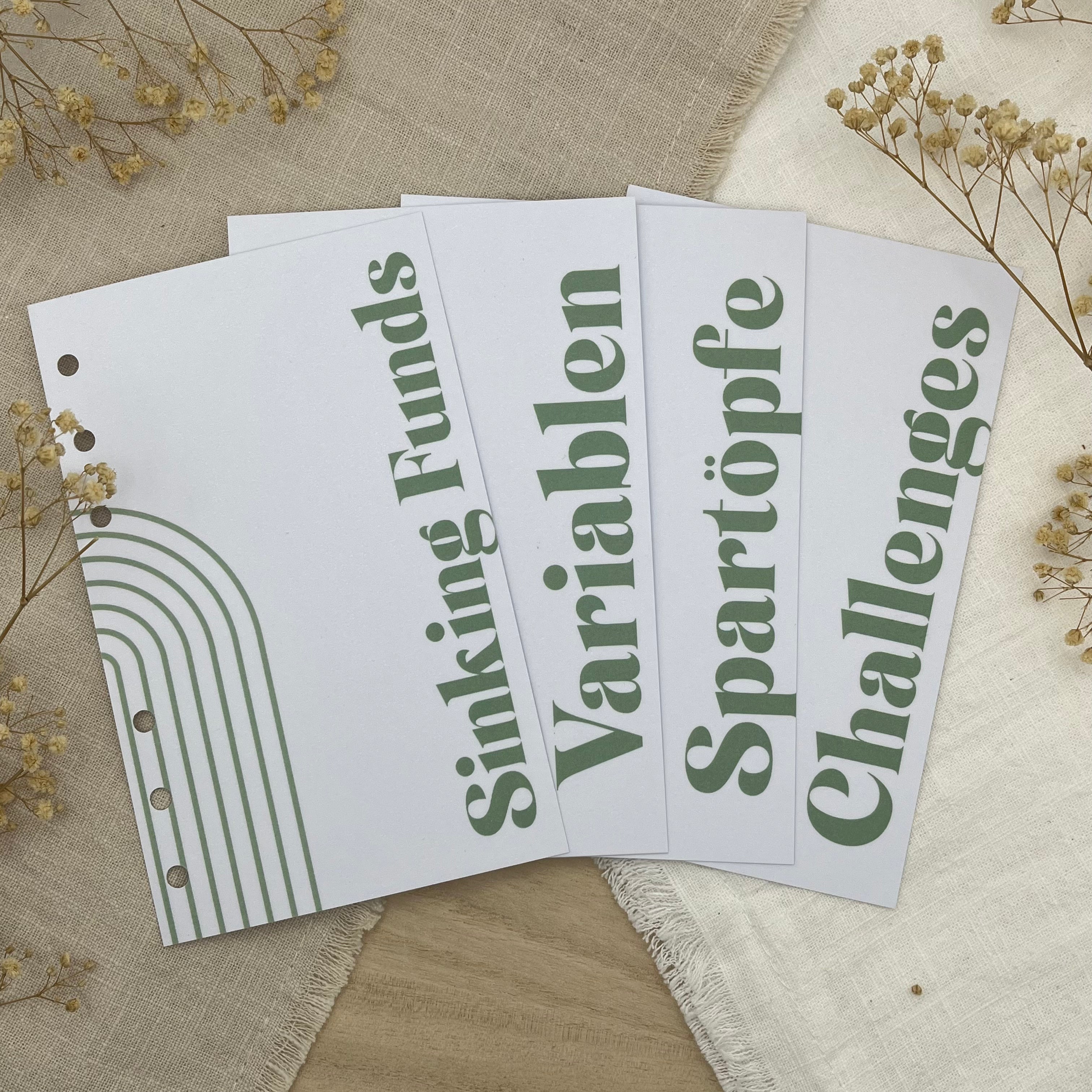 A6 Deckblätter - Budgetieren