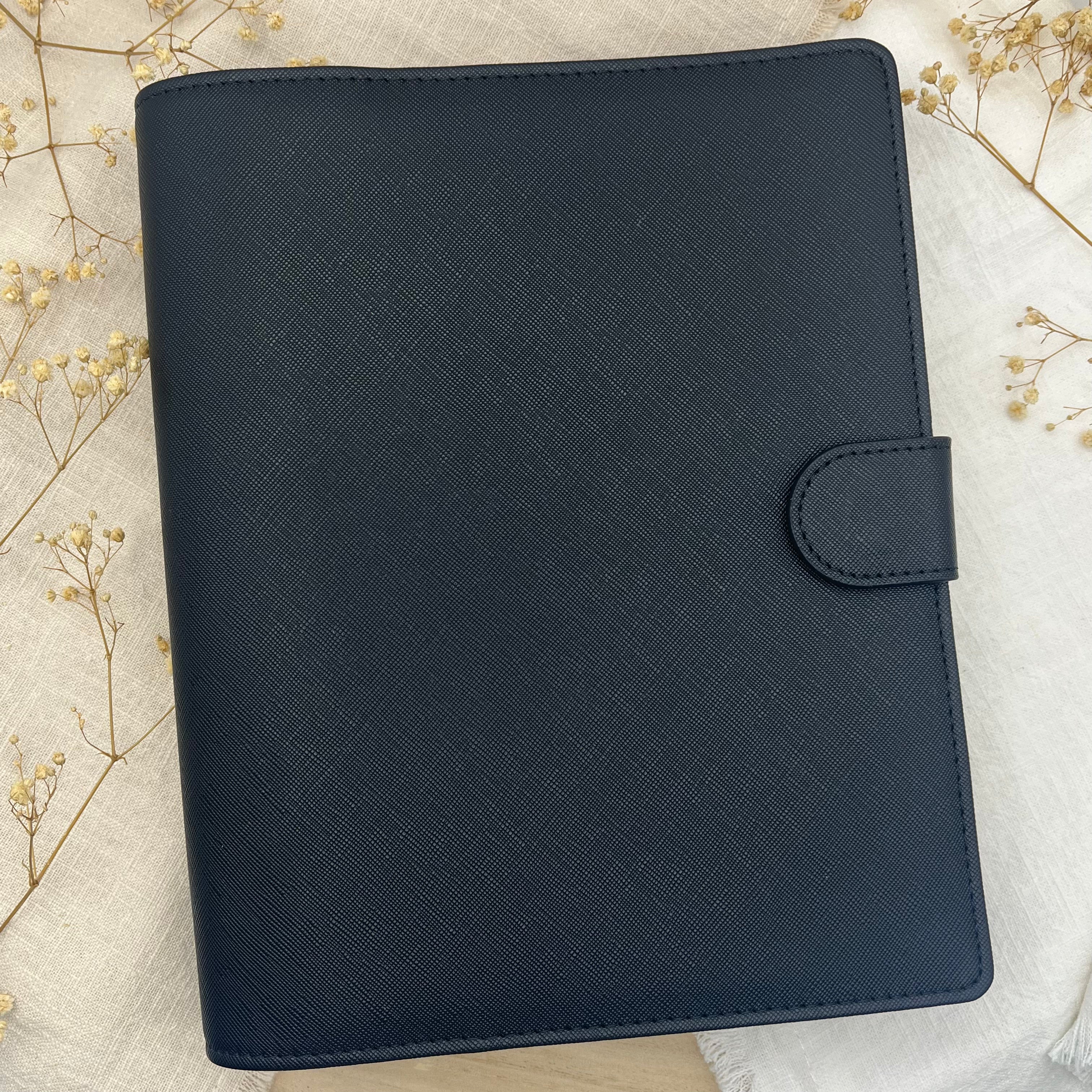 A5 Premium Binder - Saffiano Schwarz