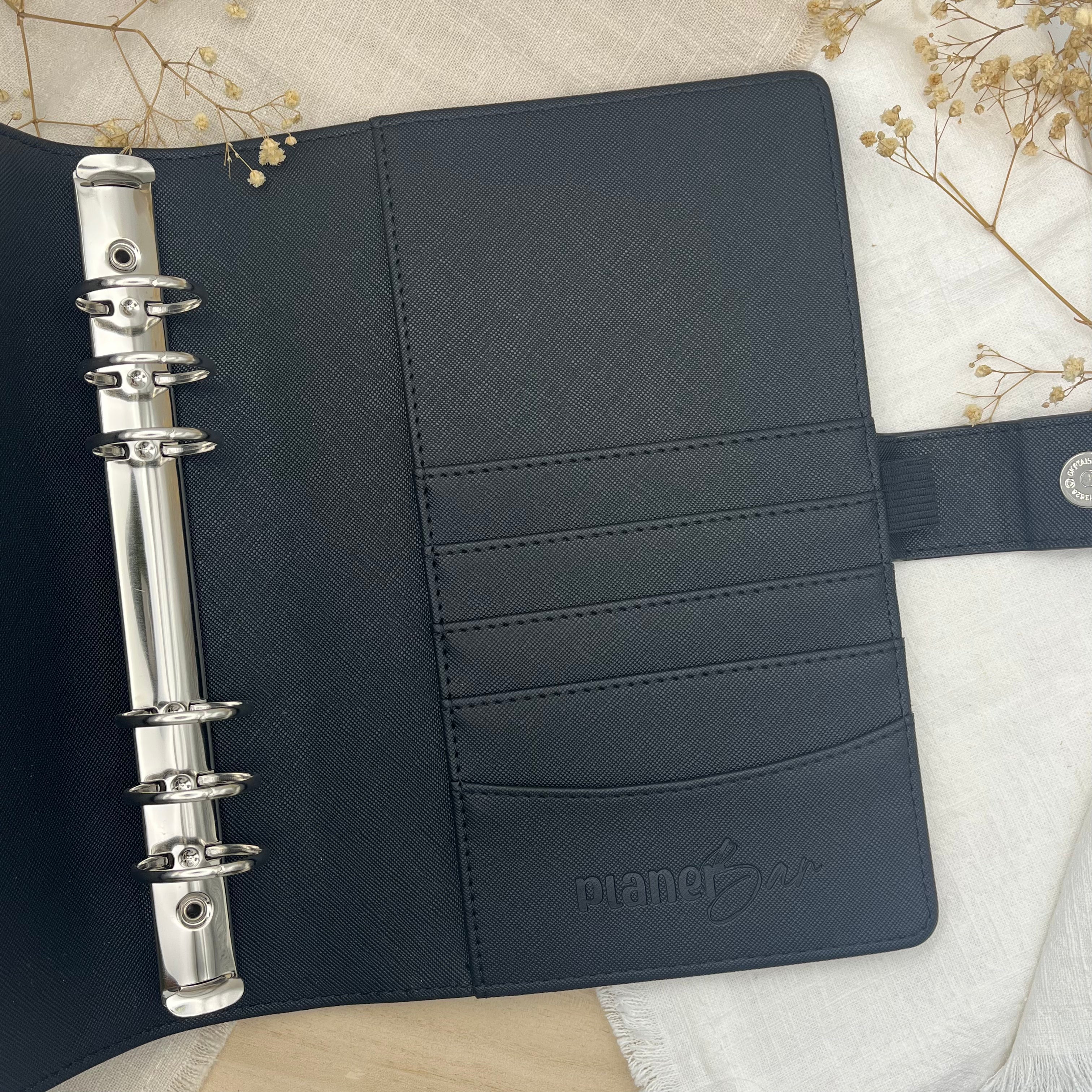 A5 Premium Binder - Saffiano Schwarz