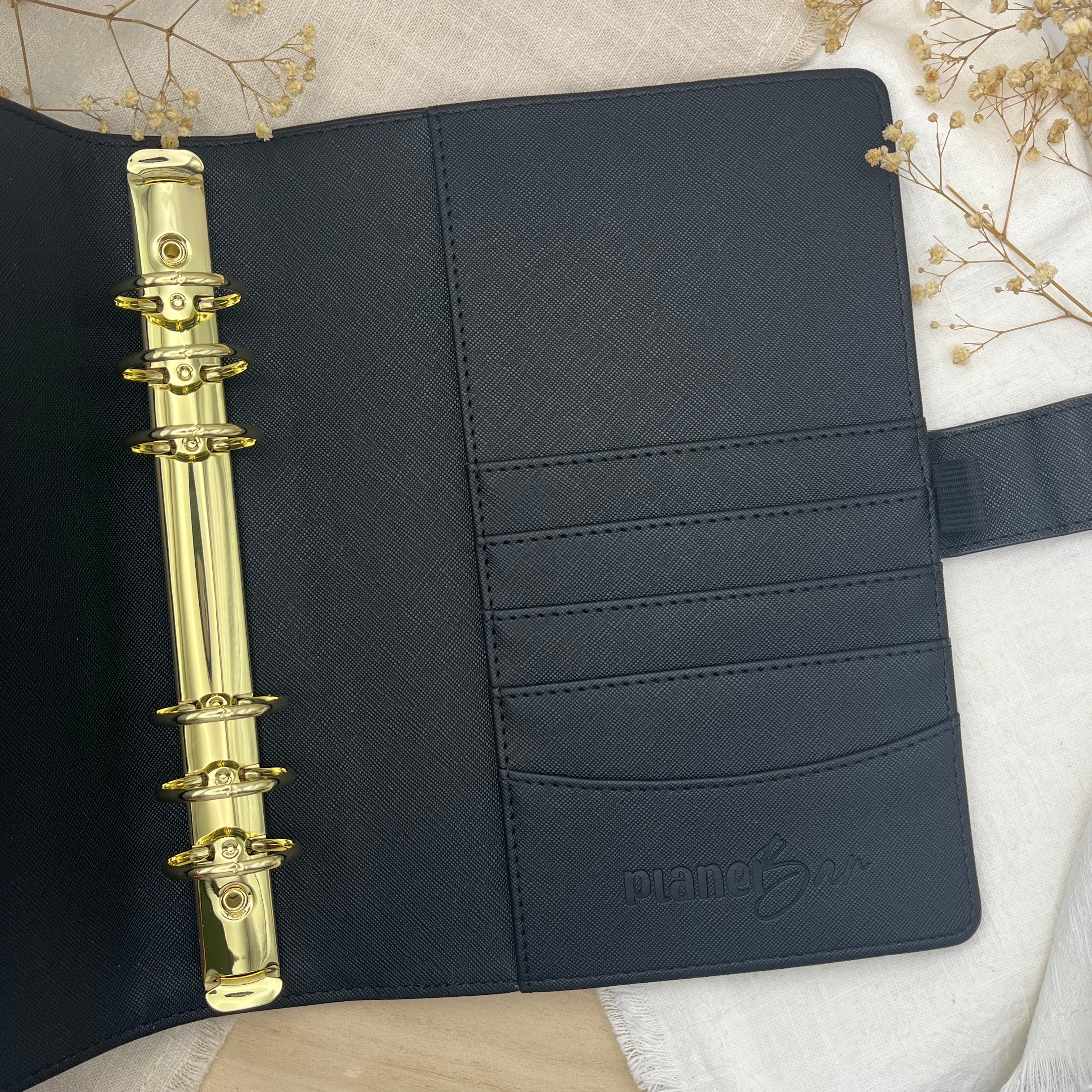 A5 Premium Binder - Saffiano Schwarz