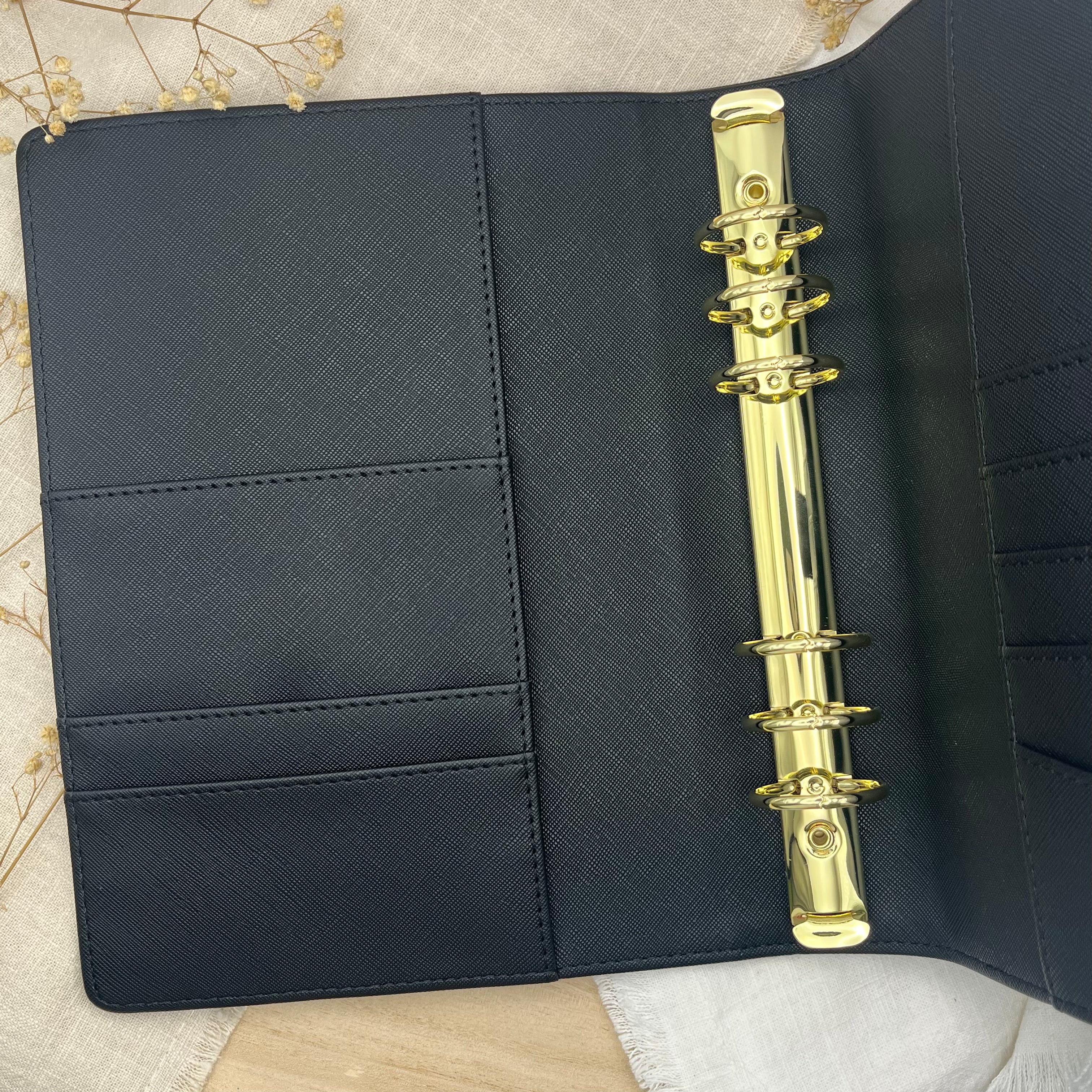 A5 Premium Binder - Saffiano Schwarz