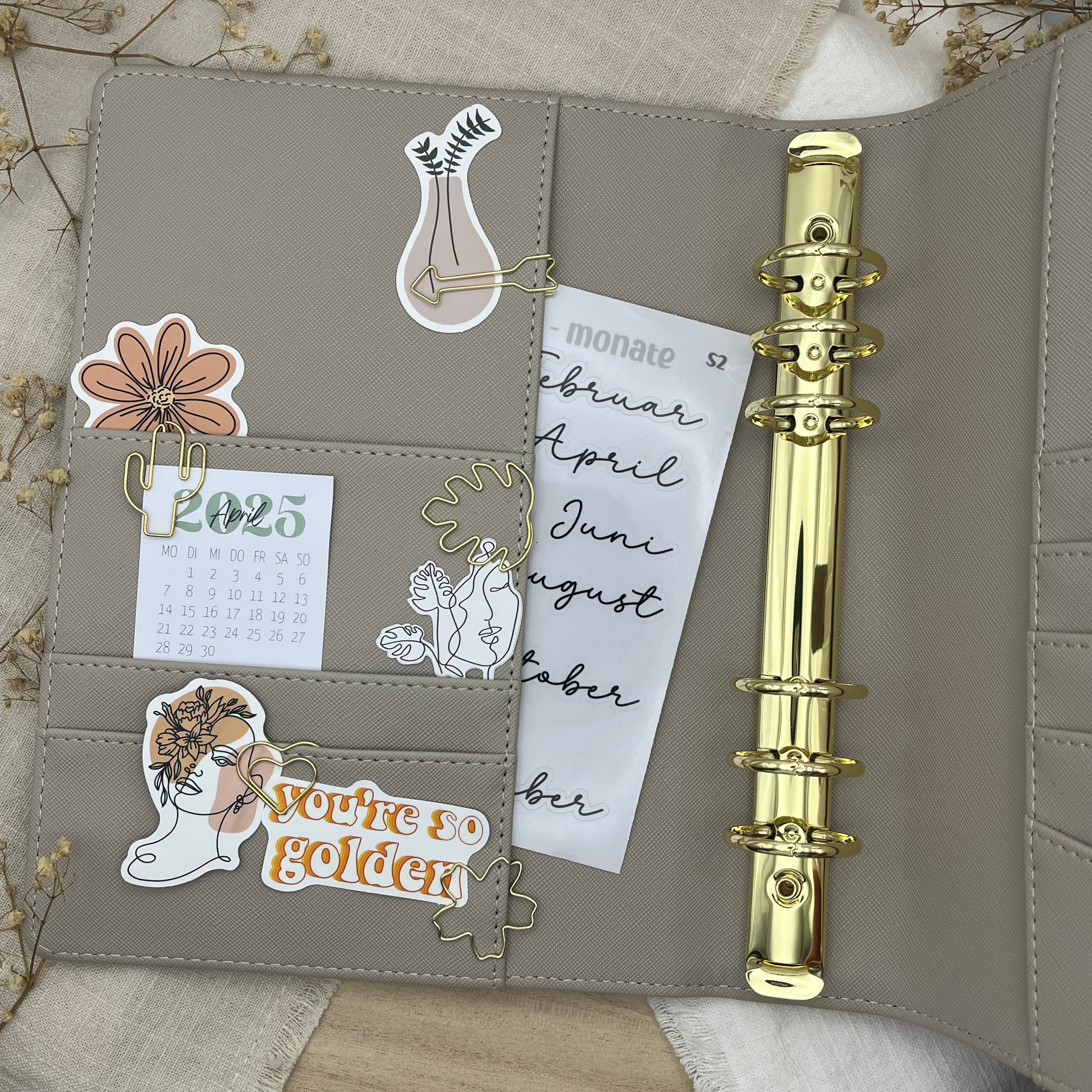 A5 Premium Binder - Saffiano Schwarz