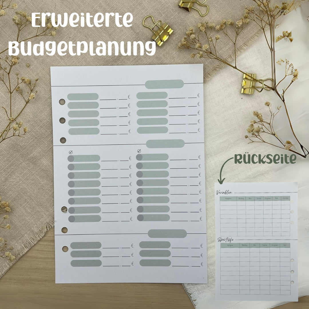 Zusatzeinlagen für den Budgetplaner