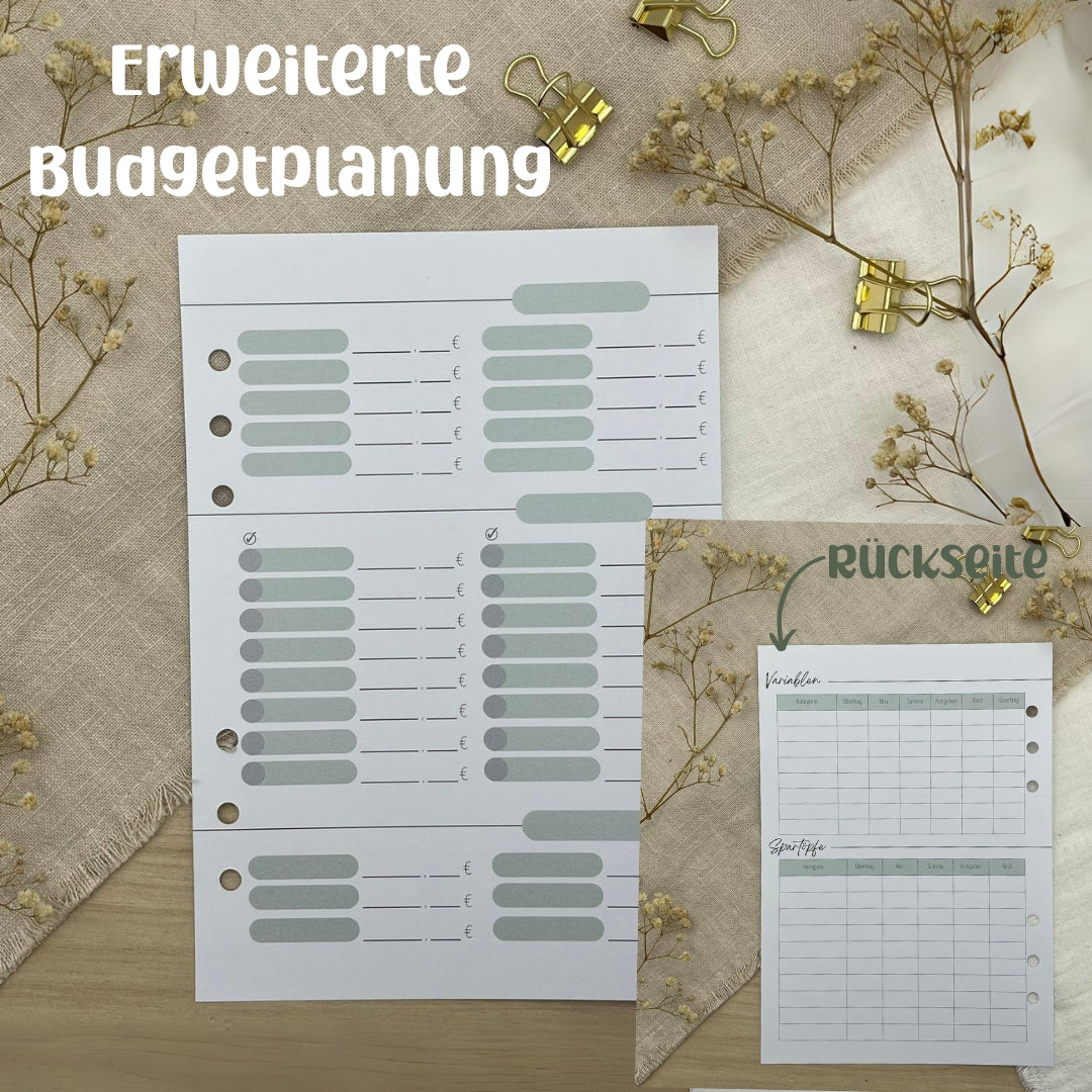 Zusatzeinlagen für den Budgetplaner