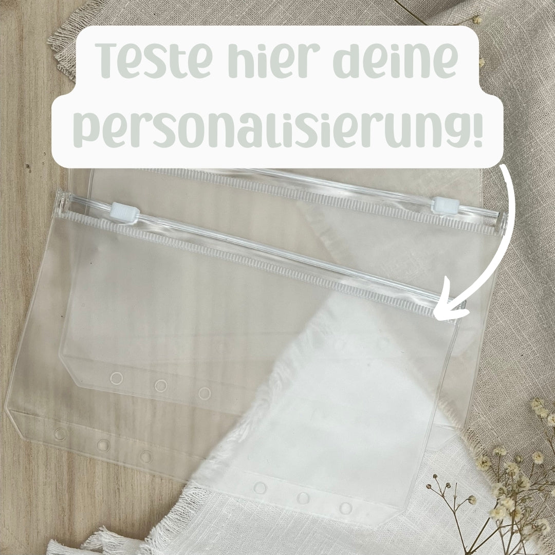 Schriftzüge für Zipper-Umschläge
