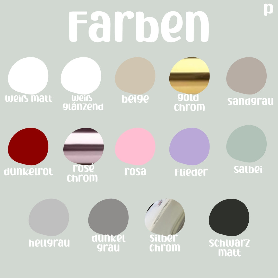 Schriftzüge für Zipper-Umschläge