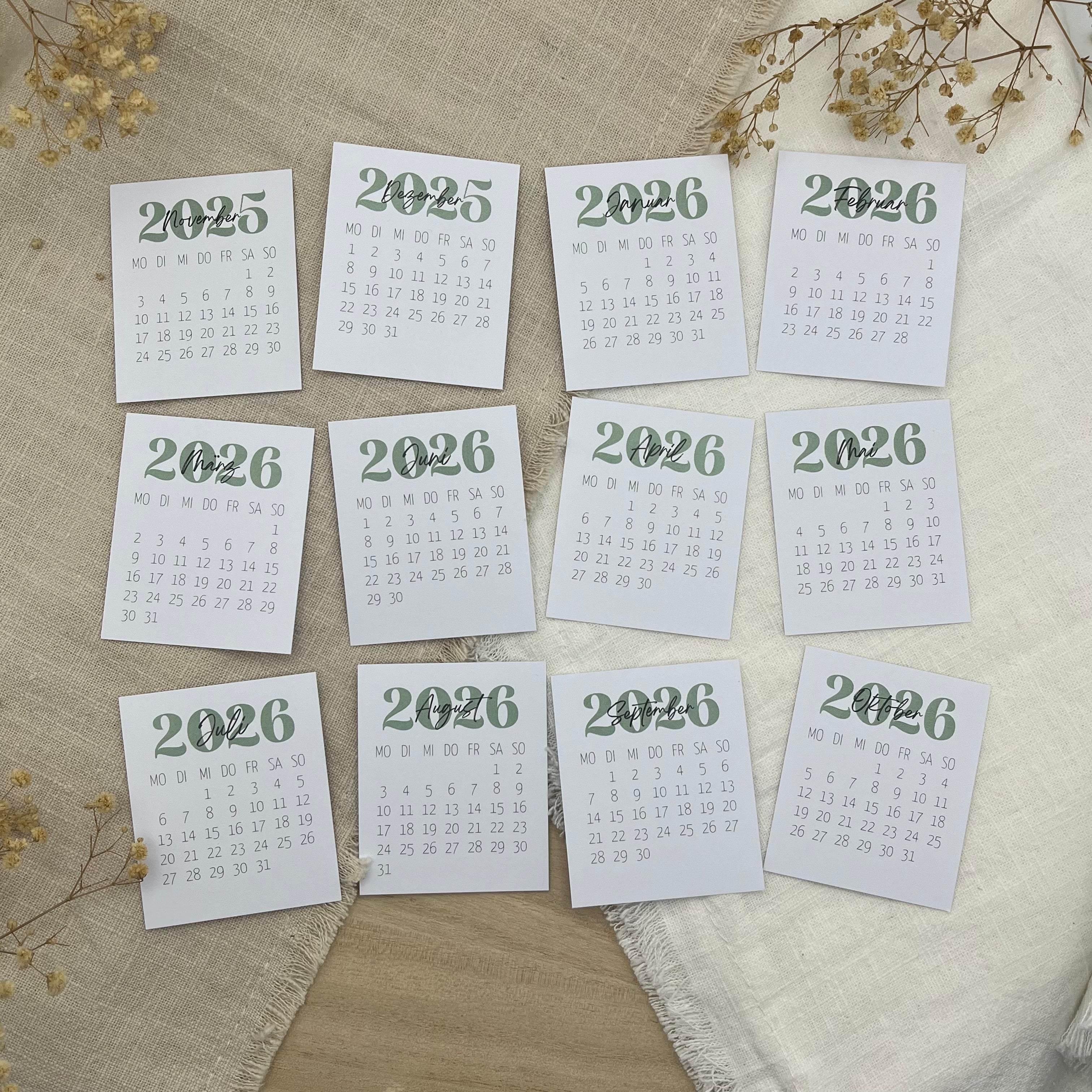 Kleine Monatskalender
