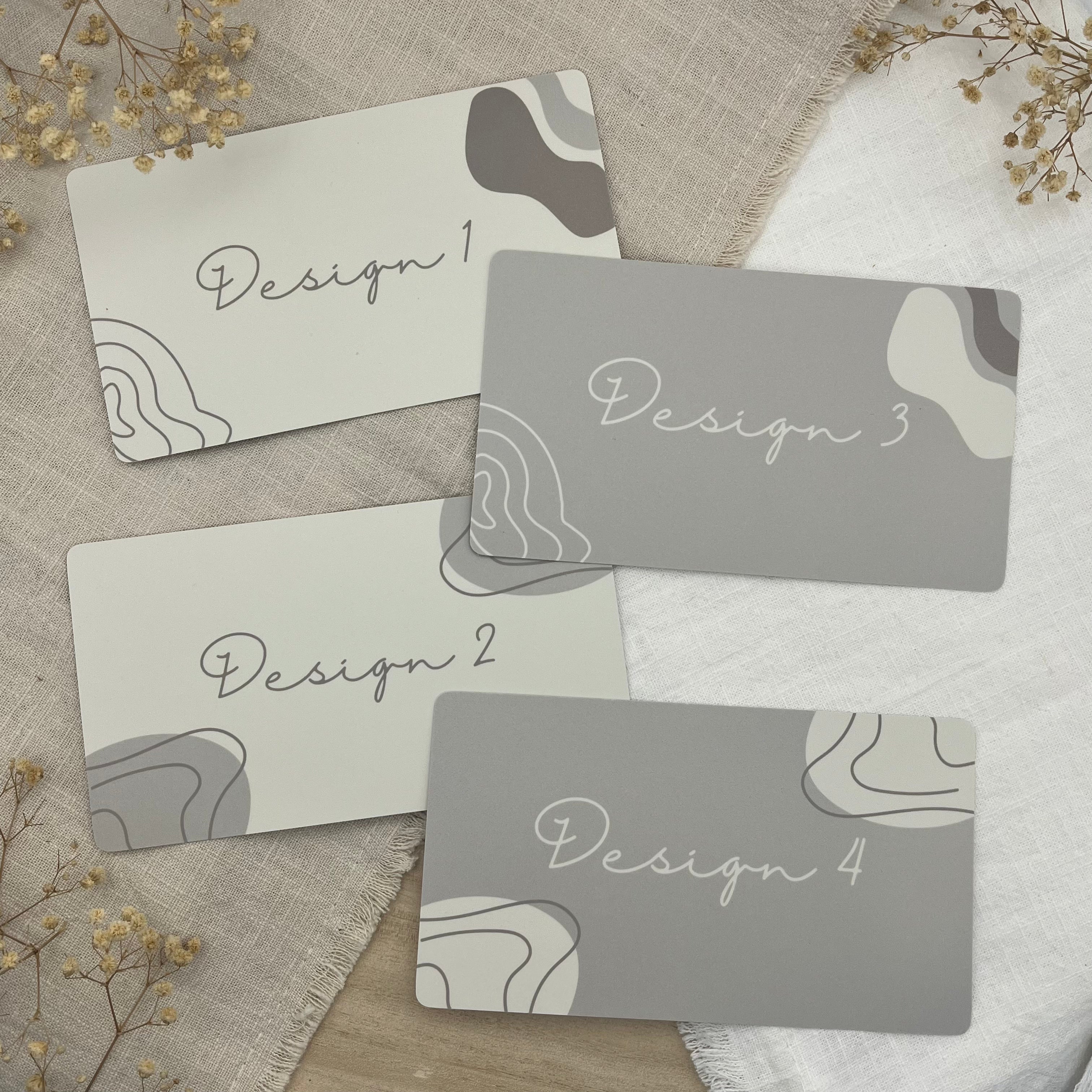 Laminierte Dashboards mit Wunschaufschrift - Muster Beige