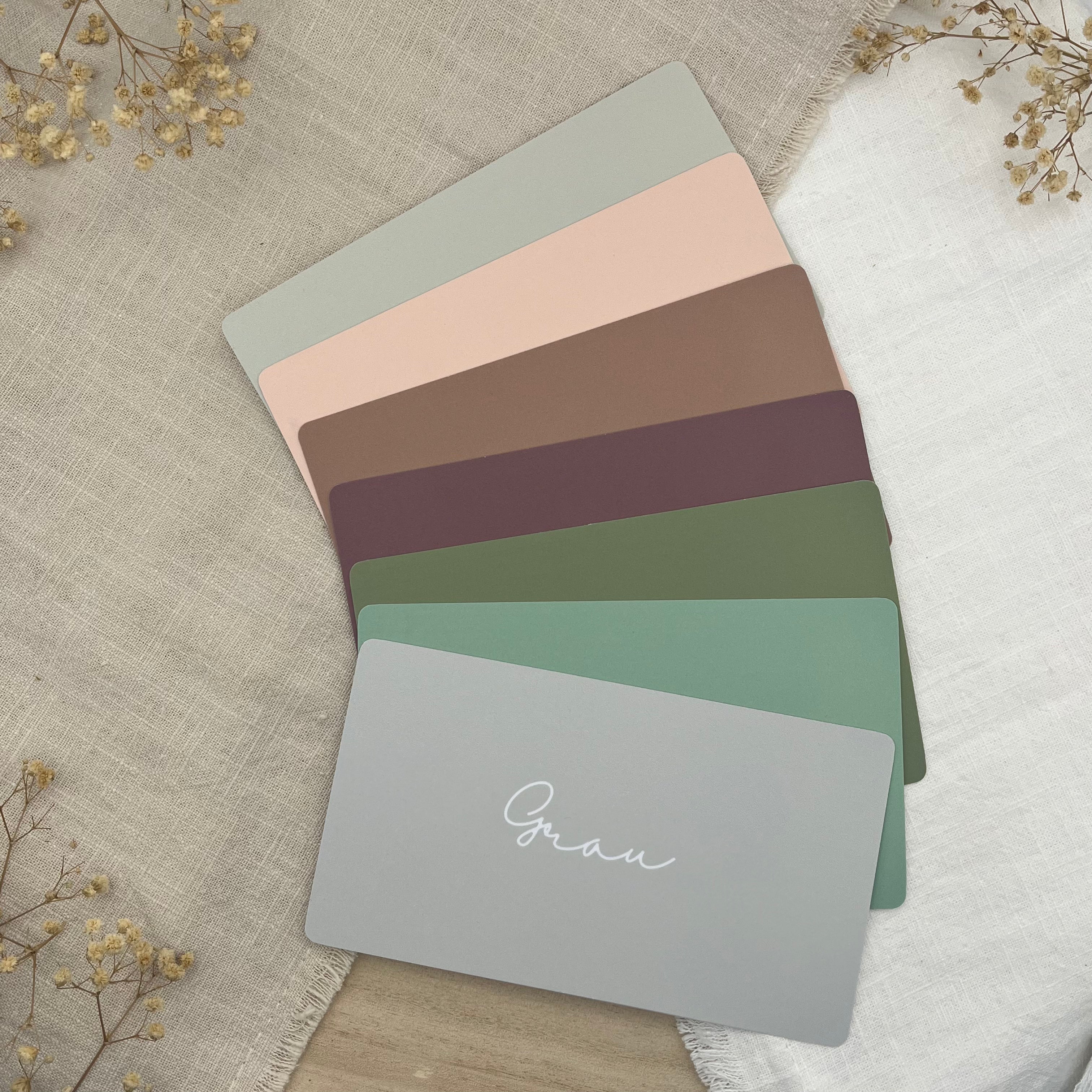 Laminierte Dashboards mit Wunschaufschrift - Einfarbig