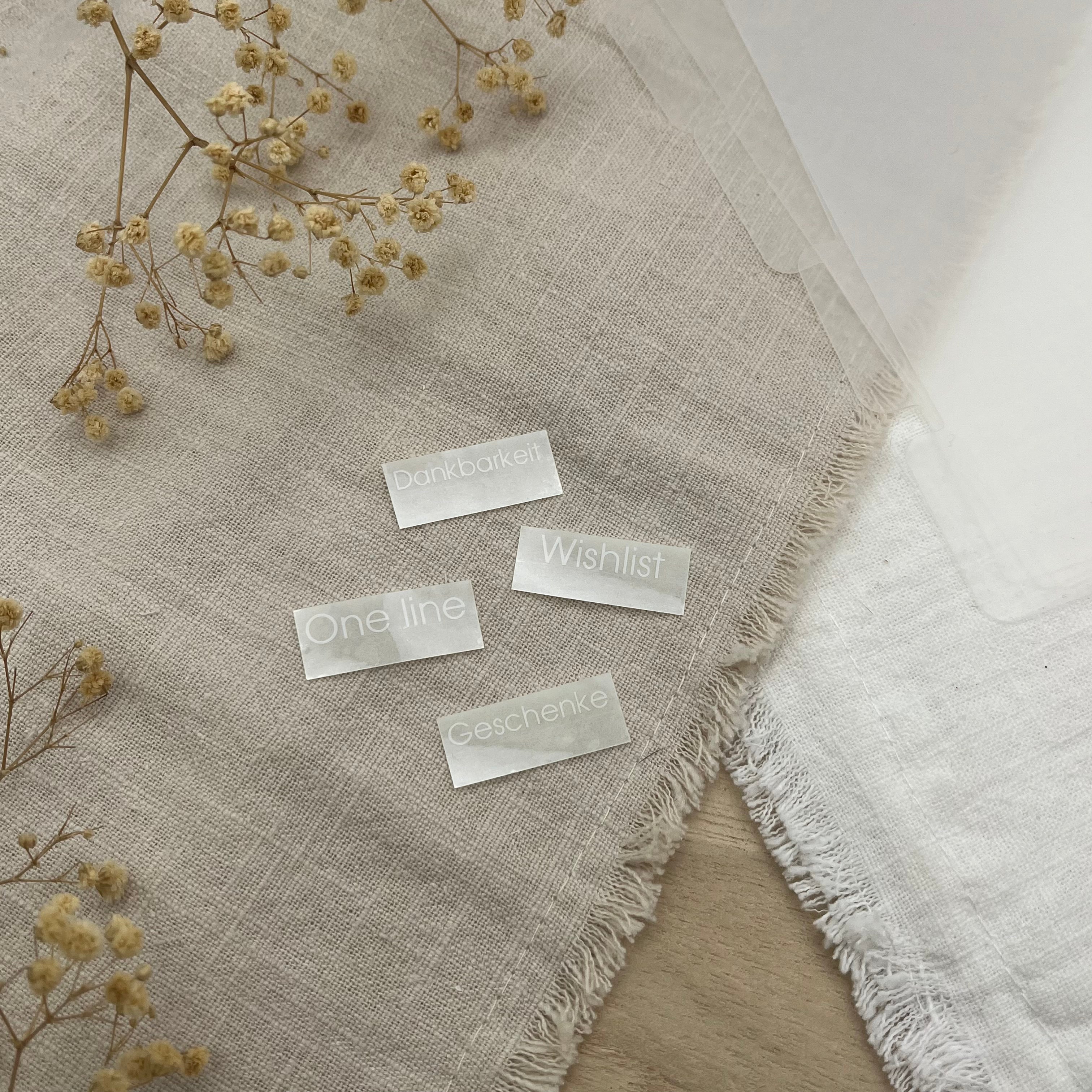 Schriftzugetiketten für A5 Register