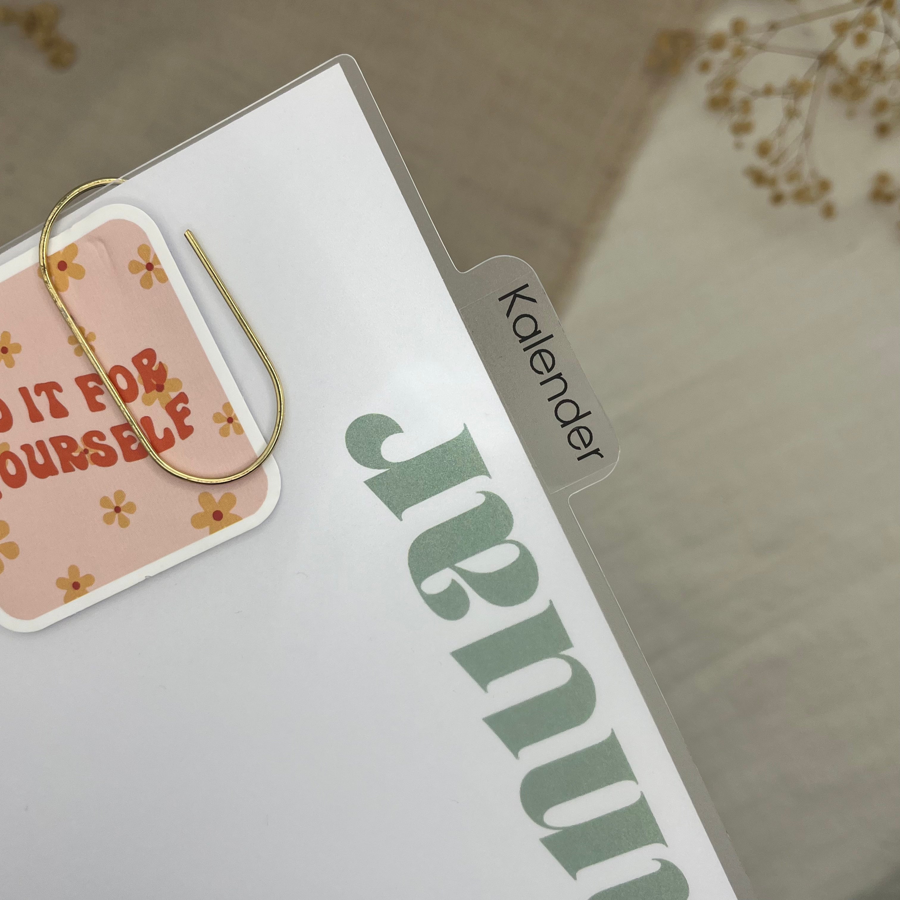 Schriftzugetiketten für A5 Register