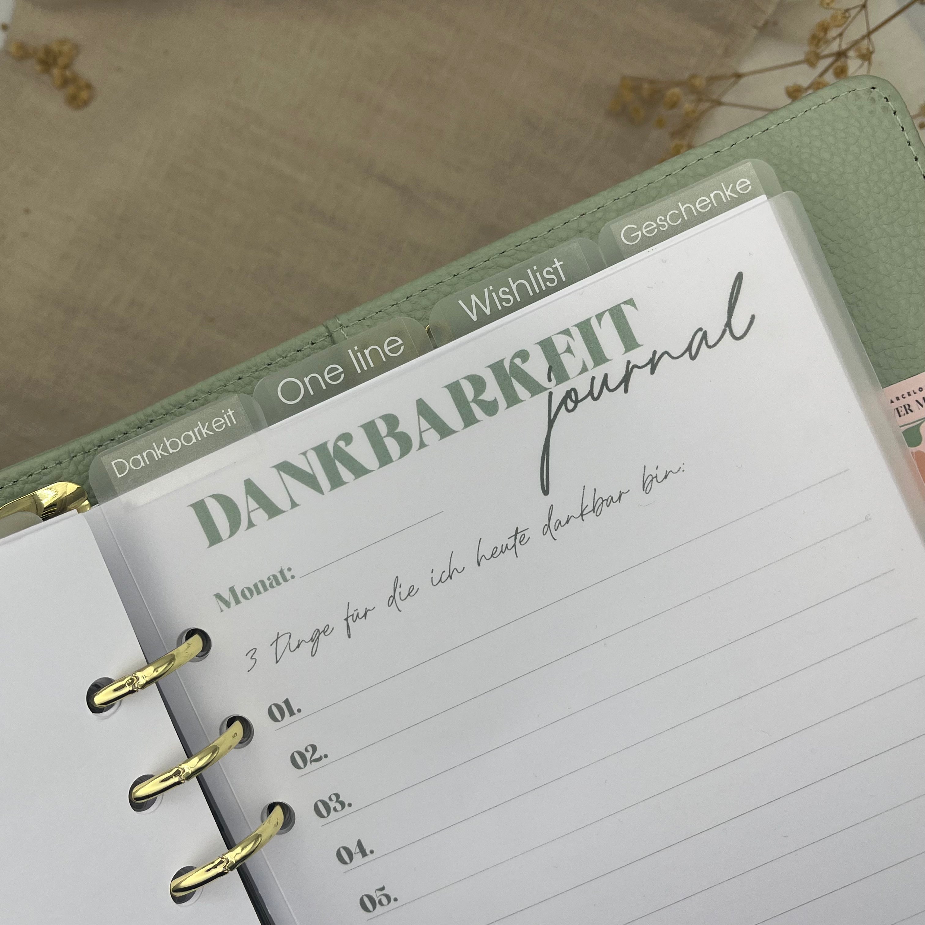 Register A5 - 4 Tabs oben