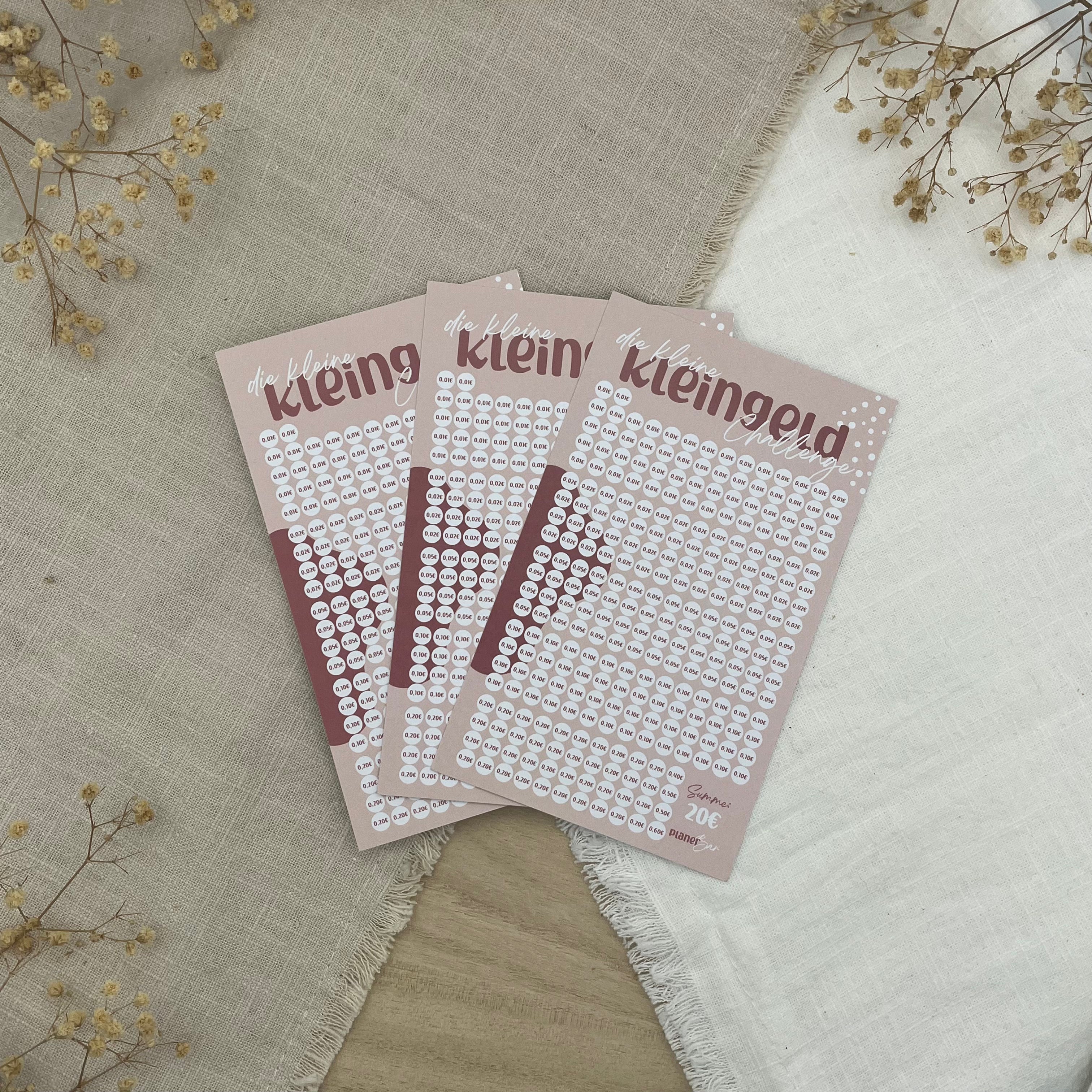 Mini Kleingeld Challenge (3er Set) - Rosa Limited Edition