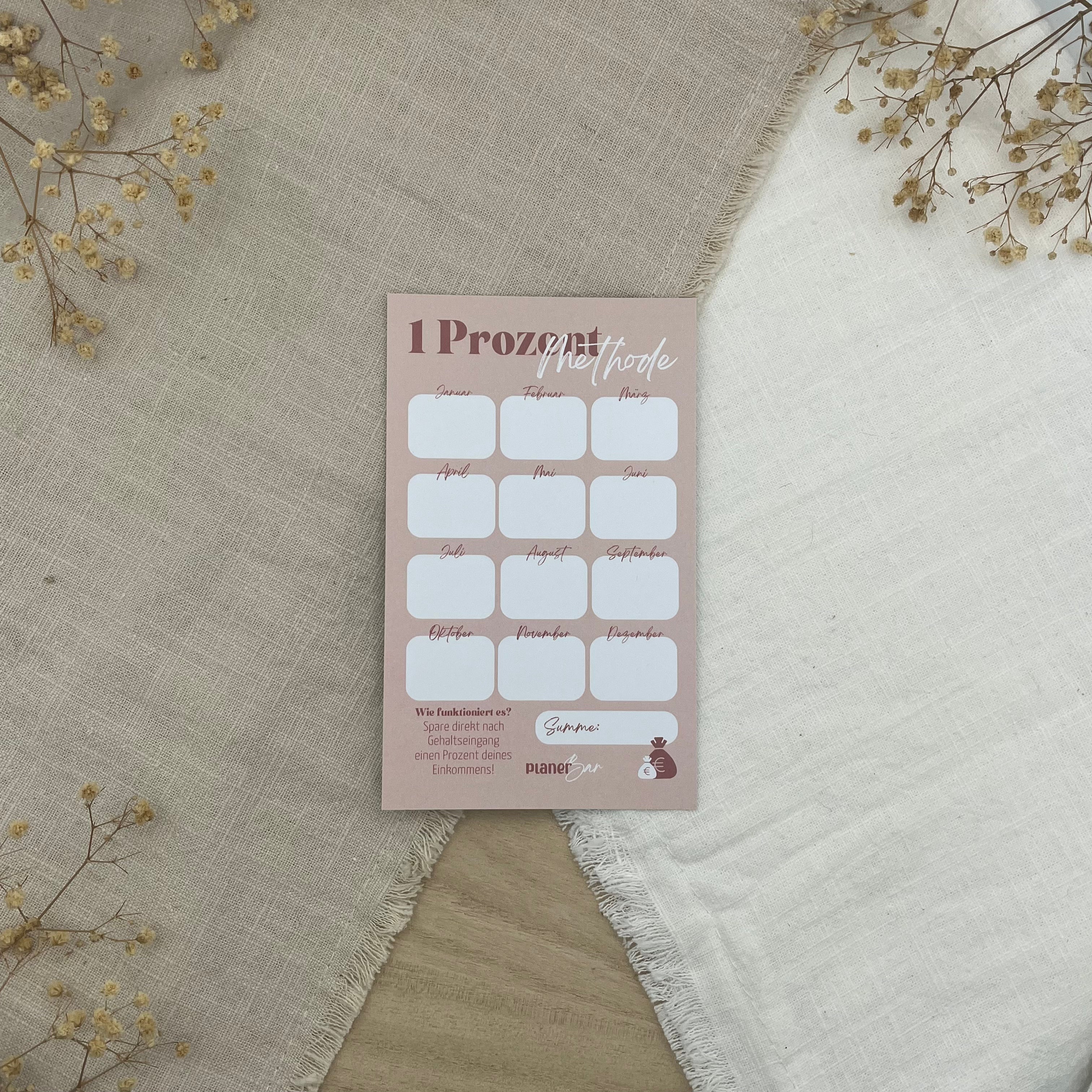 1% Spar-Methode - Rosa Limited Edition