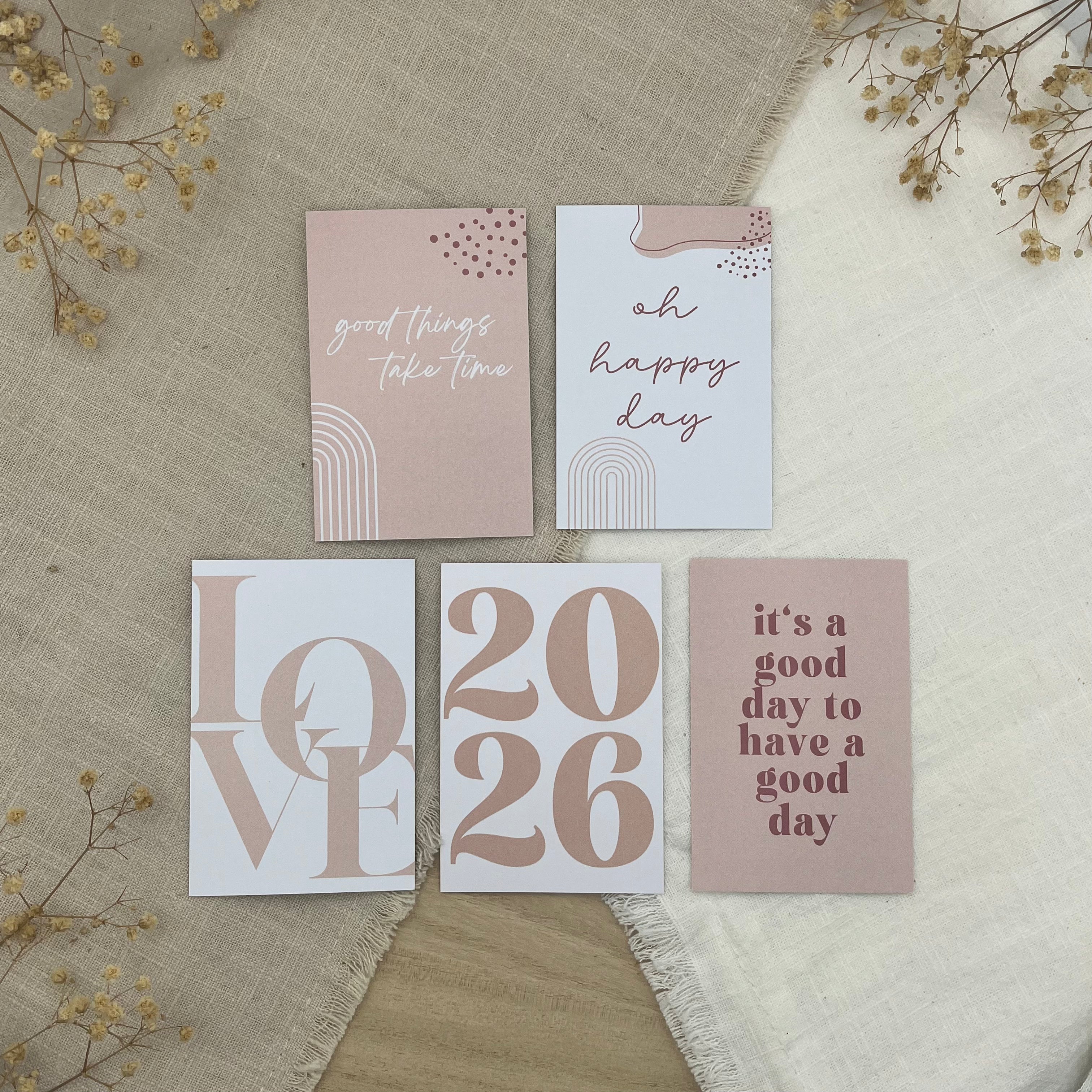 Einlegekarten "kleines Fach" (A5 Folie) - Rosa Limited Edition