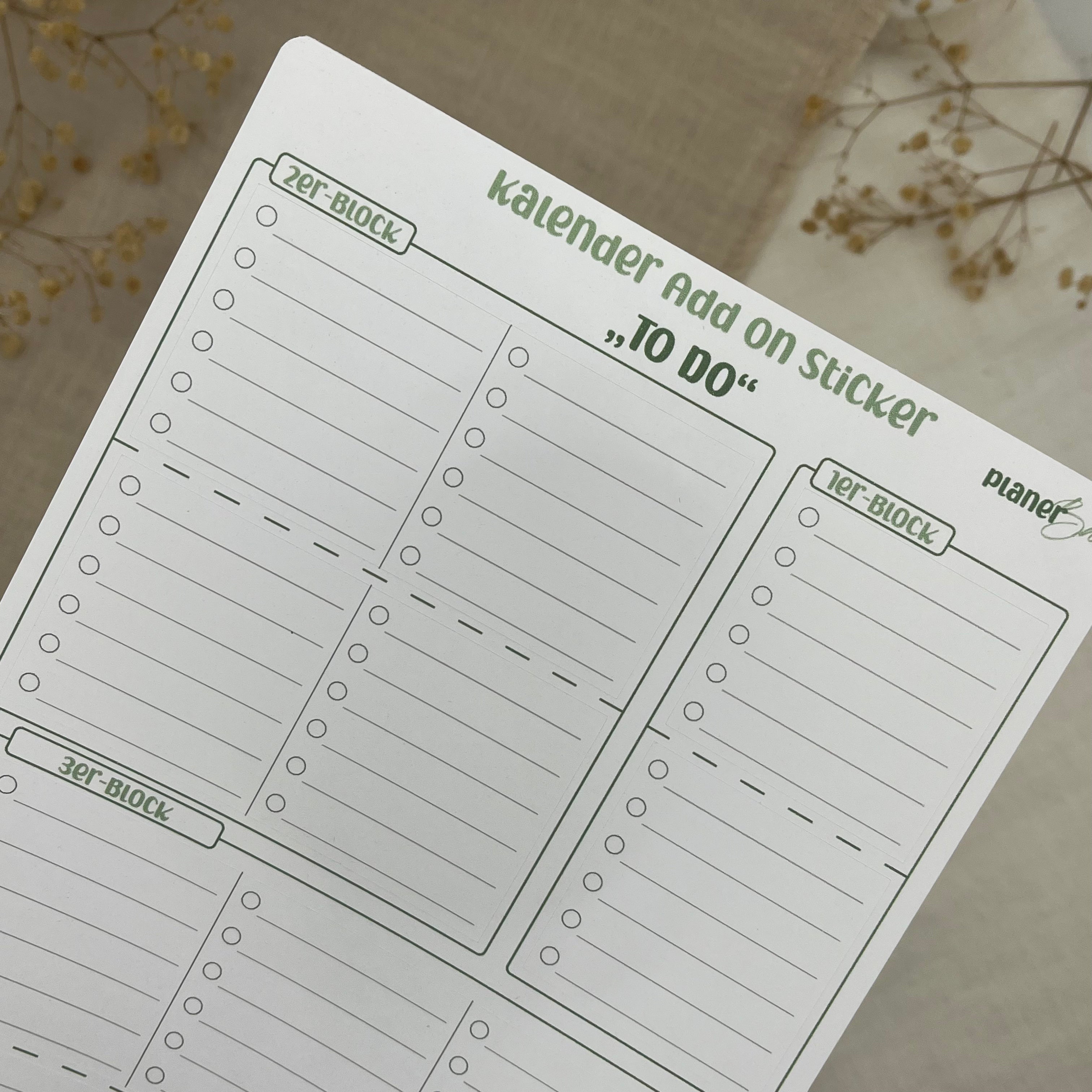 Kalender Add On Sticker - To Do