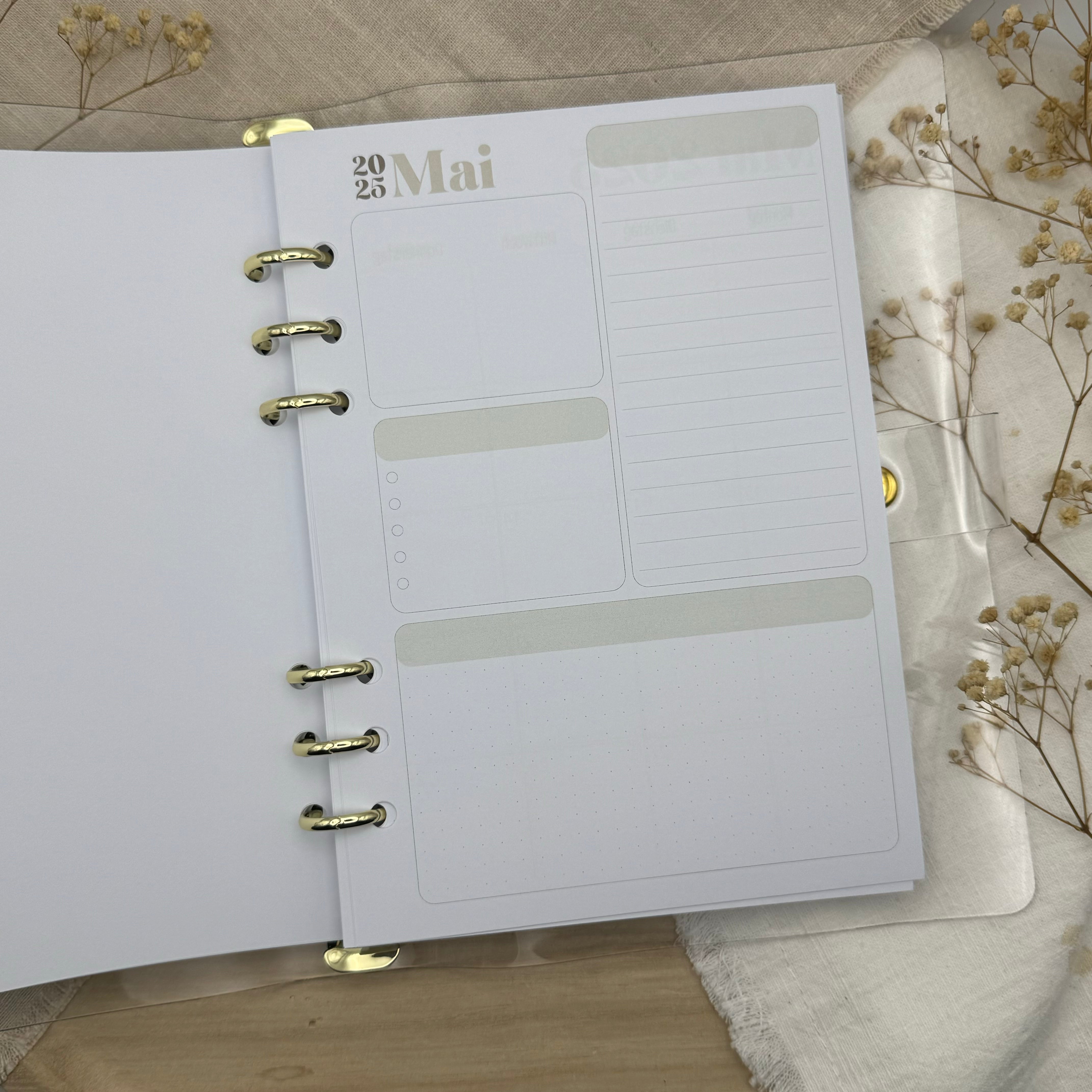 Kalender 2025 - Einlagen (Beige)