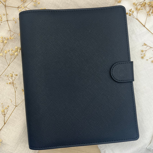 A5 Premium Binder - Saffiano Schwarz