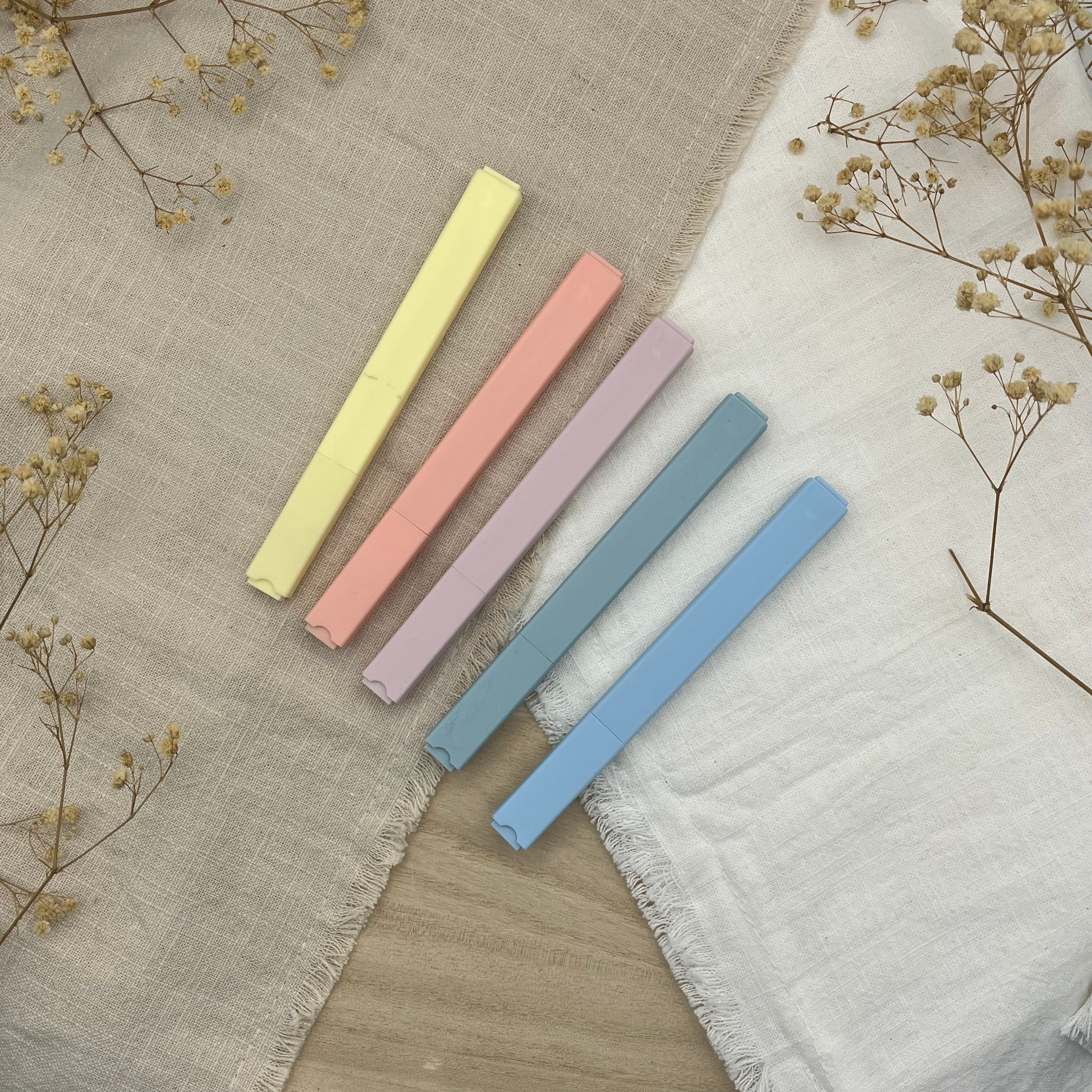 Pastelltextmarker in verschiedenen Farben