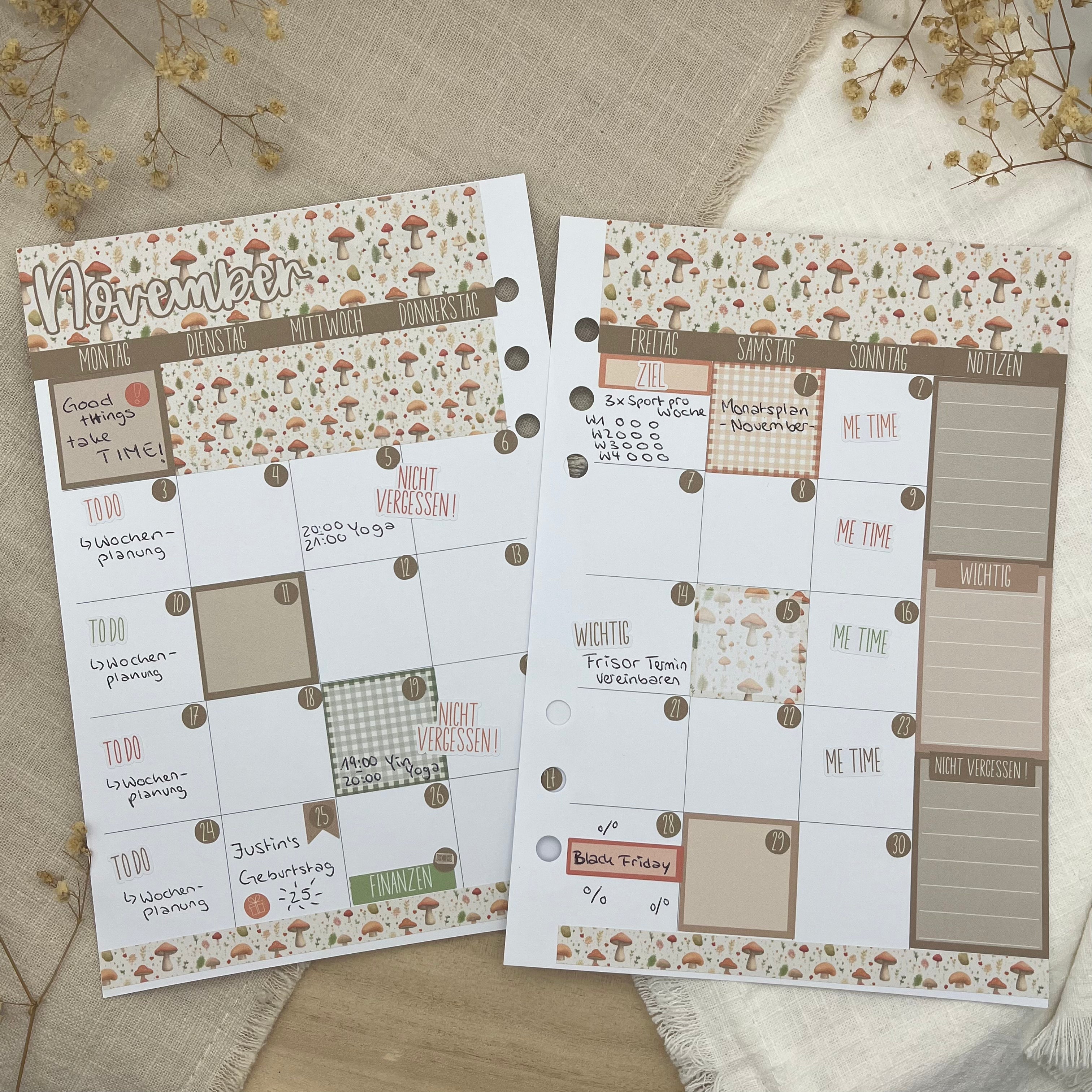 November - Little November Things - Sticker Sheet Monatsübersicht - Set 011